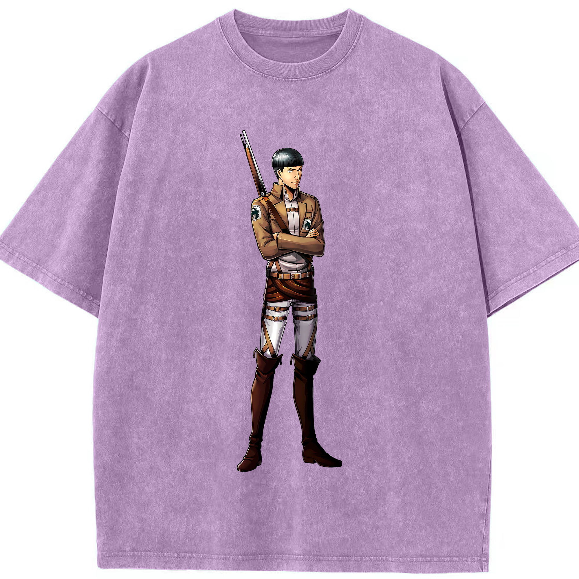 （画像用） 進撃の巨人 Attack on Titan 綿100% ヴィンテージ風 半袖Tシャツ（フロントプリント）