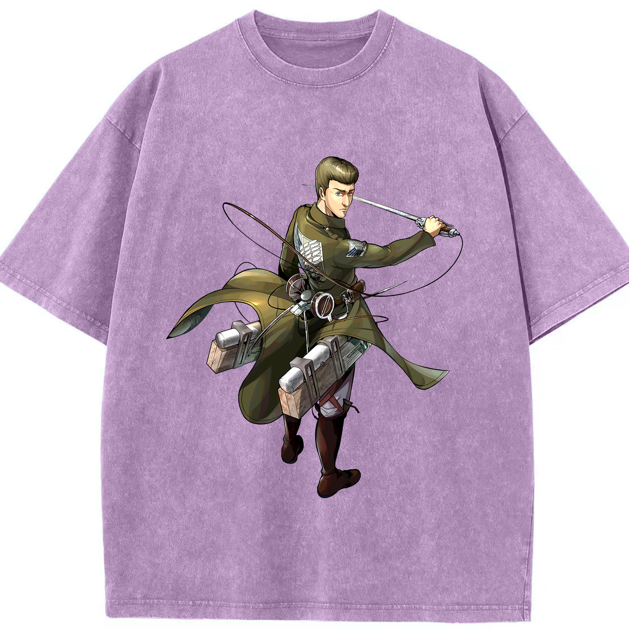 （画像用） 進撃の巨人 Attack on Titan 綿100% ヴィンテージ風 半袖Tシャツ（フロントプリント）