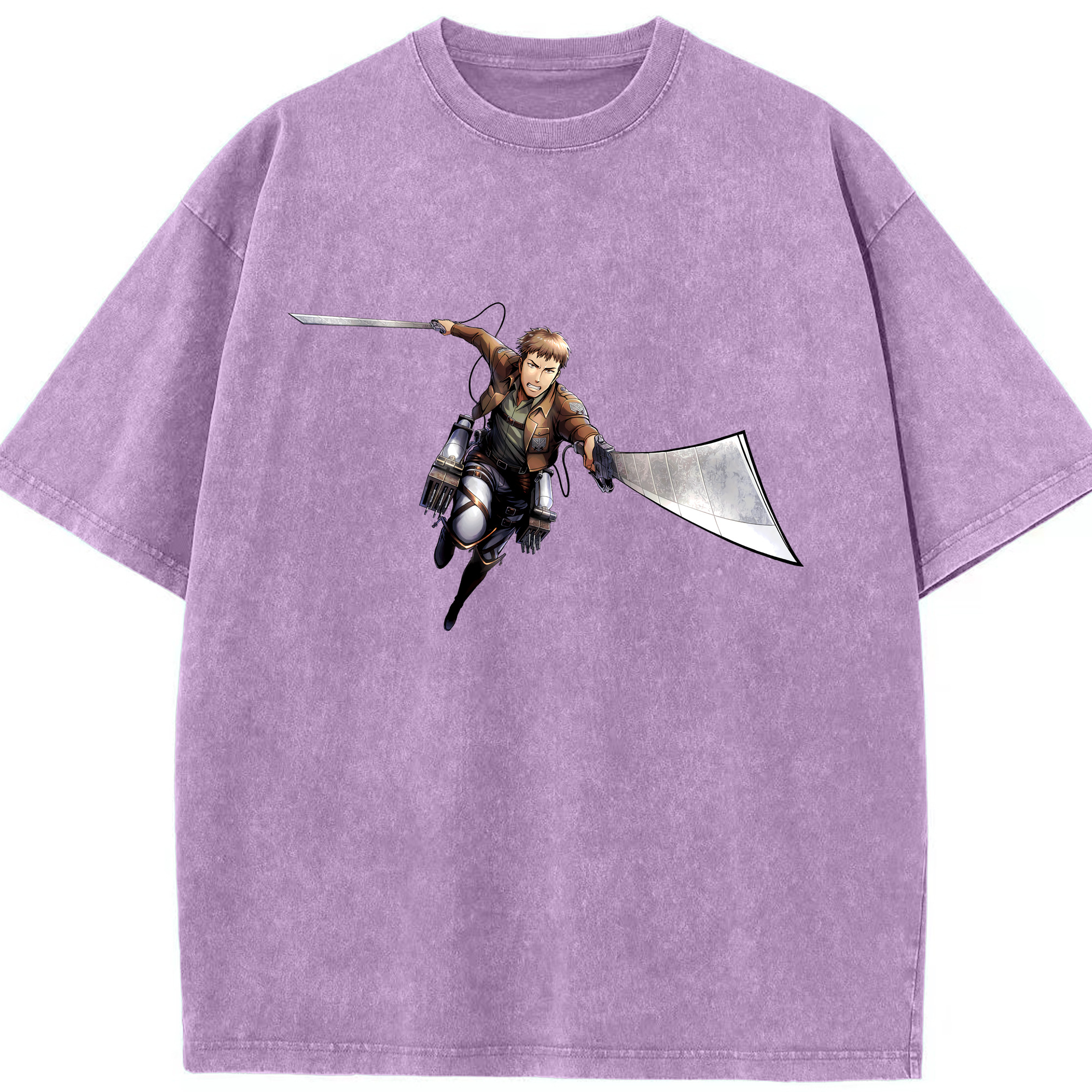 （画像用） 進撃の巨人 Attack on Titan 綿100% ヴィンテージ風 半袖Tシャツ（フロントプリント）