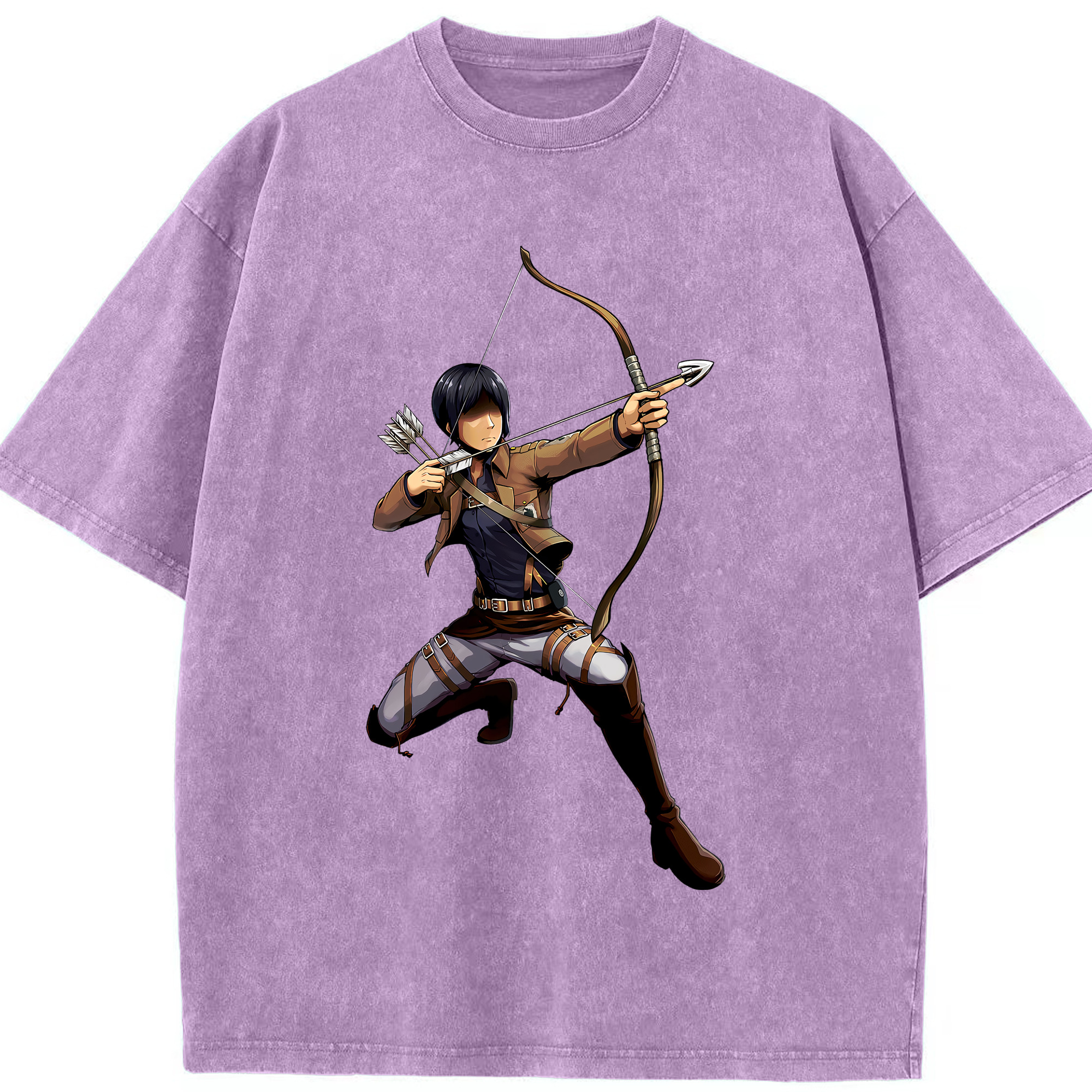 （画像用） 進撃の巨人 Attack on Titan 綿100% ヴィンテージ風 半袖Tシャツ（フロントプリント）