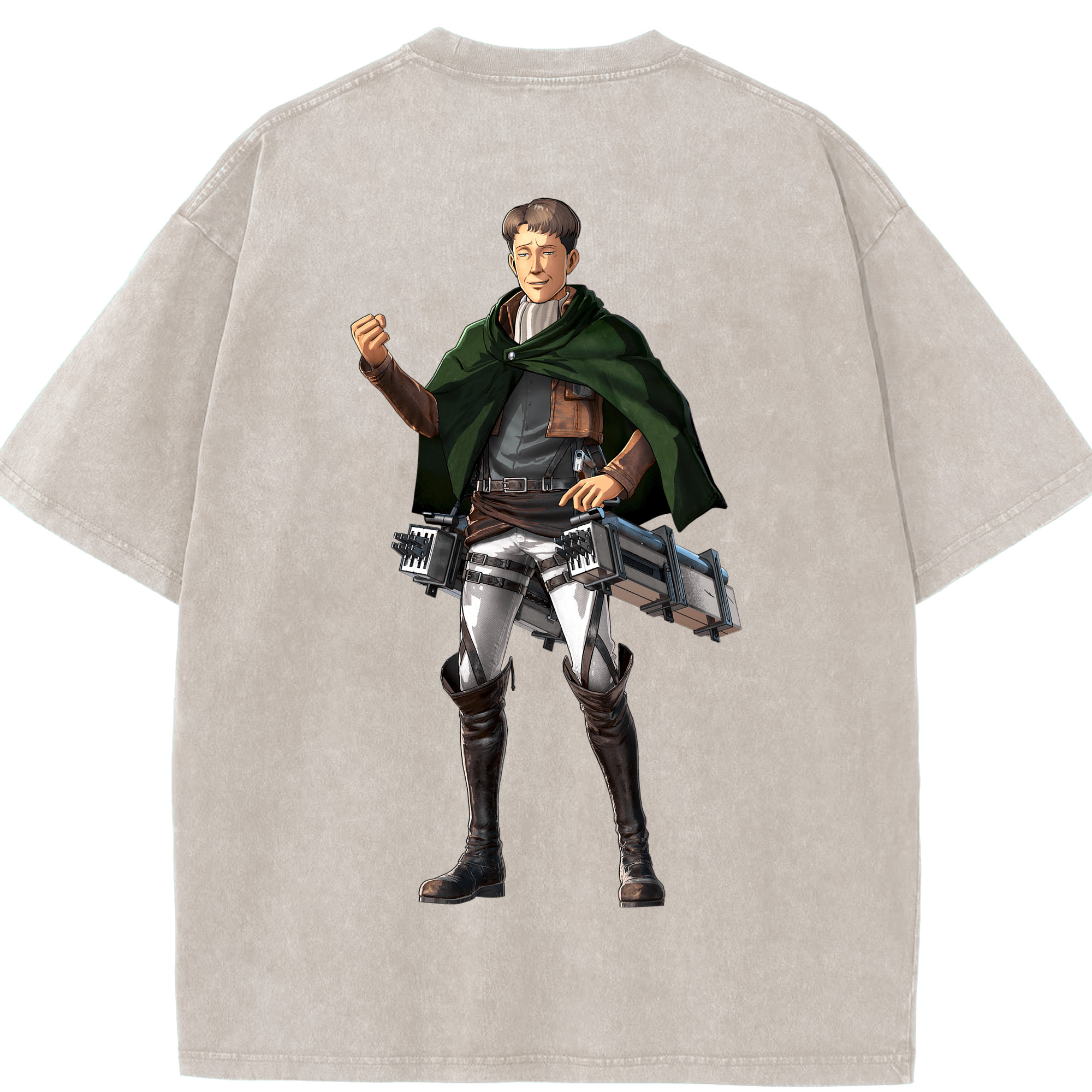 （画像用） 進撃の巨人 Attack on Titan 綿100% ヴィンテージ風 半袖Tシャツ（背面プリント）