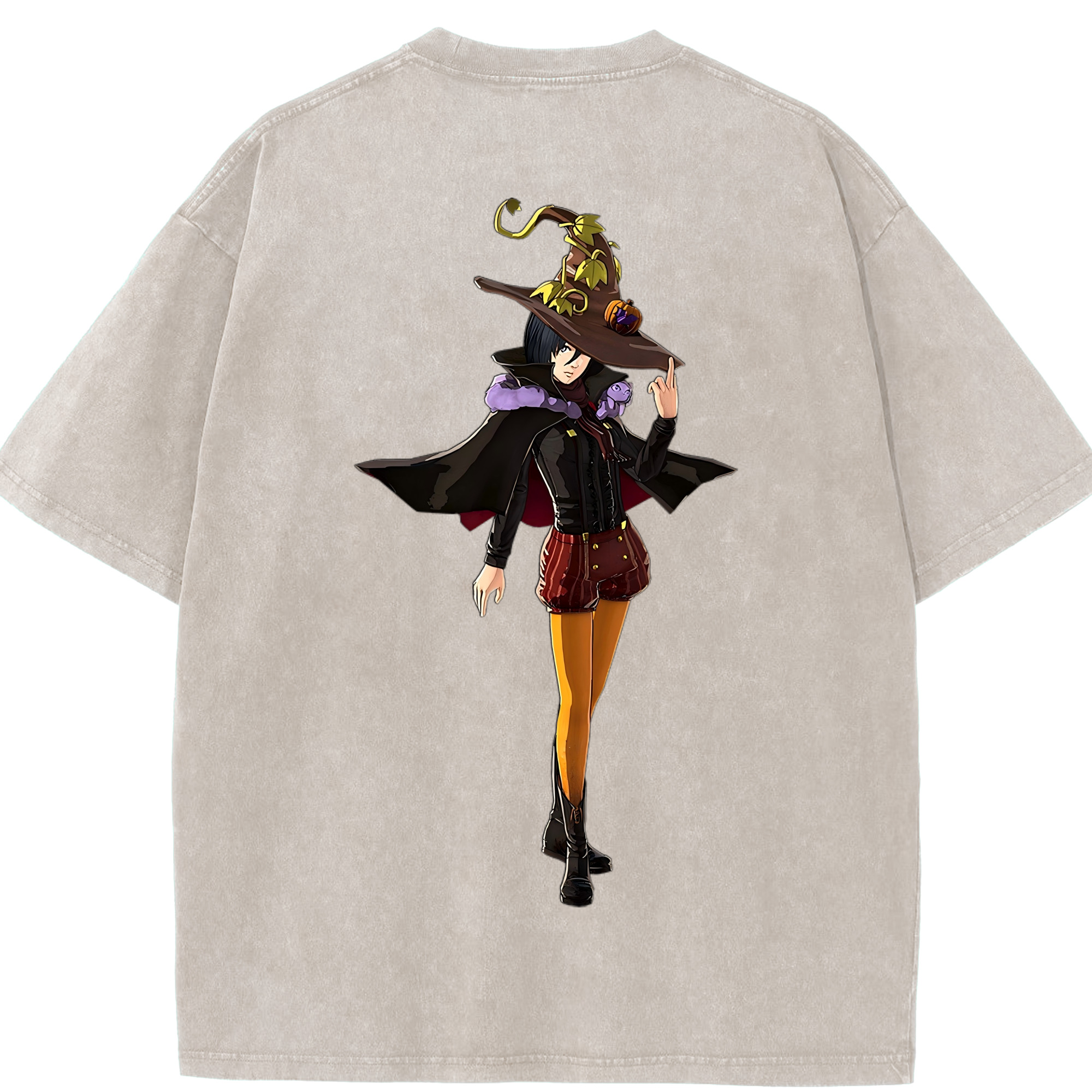 （画像用） 進撃の巨人 ミカサ·アッカーマン Attack on Titan Mikasa Ackerman 綿100% ヴィンテージ風 半袖Tシャツ（背面プリント）