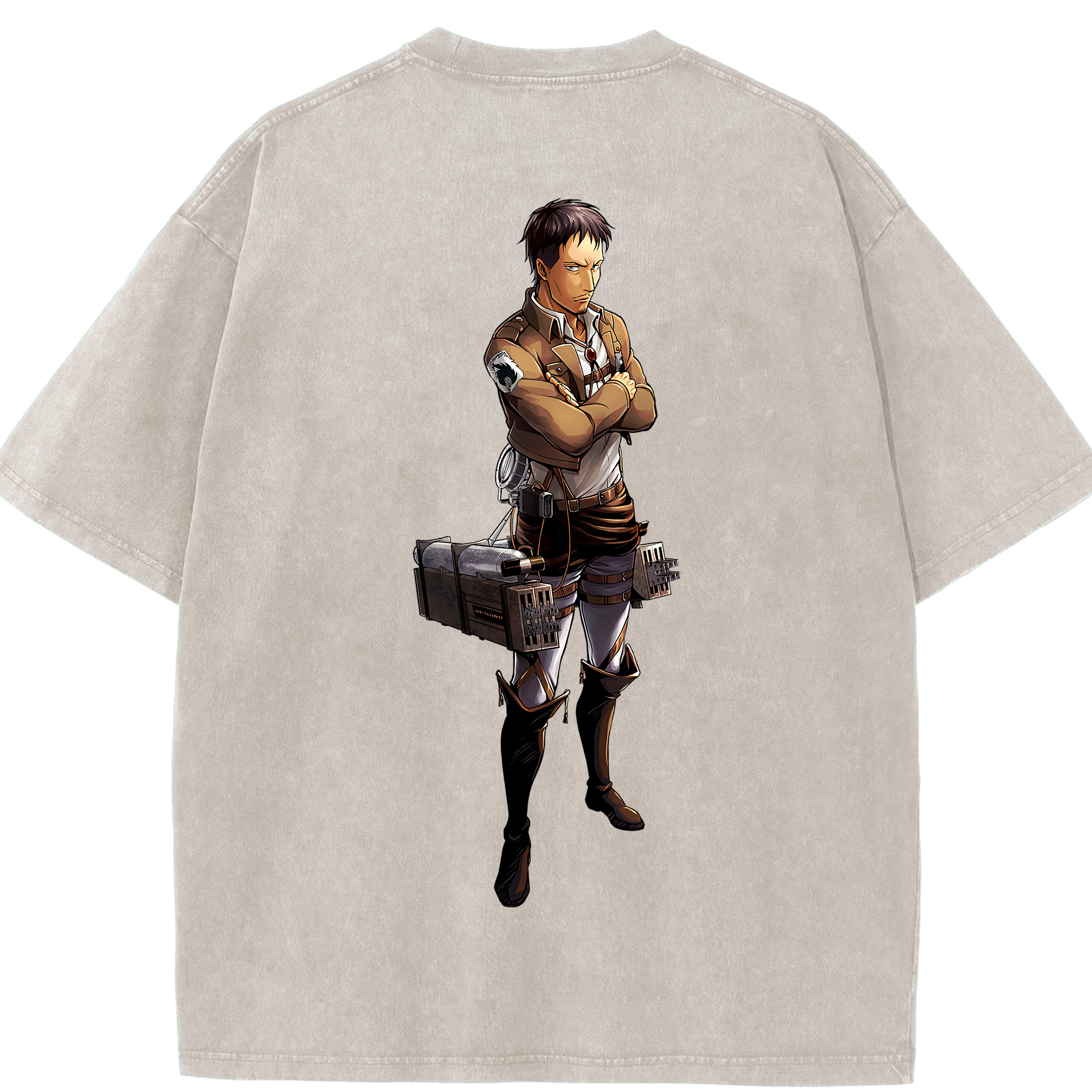 （画像用） 進撃の巨人 Attack on Titan 綿100% ヴィンテージ風 半袖Tシャツ（背面プリント）