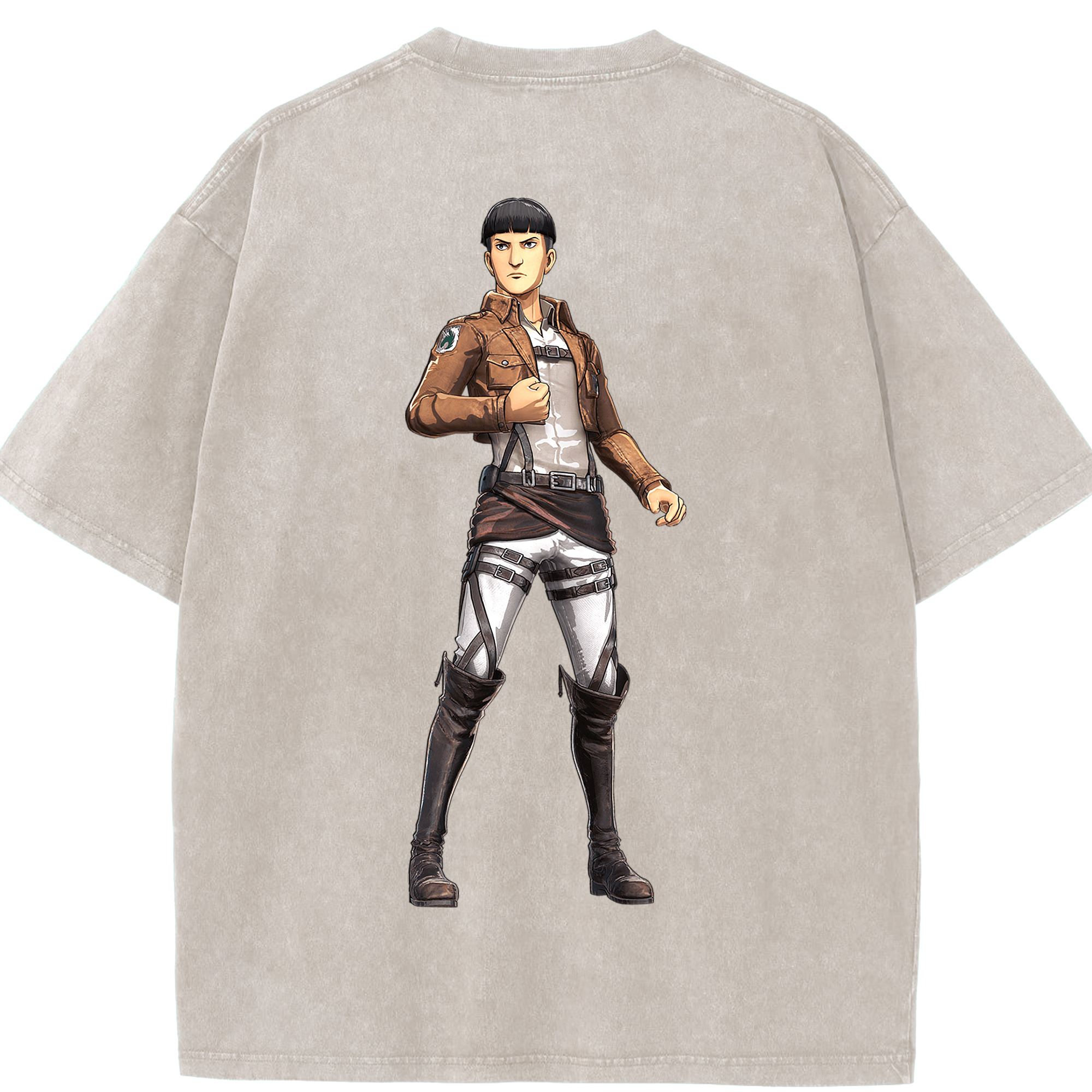 （画像用） 進撃の巨人 Attack on Titan 綿100% ヴィンテージ風 半袖Tシャツ（背面プリント）