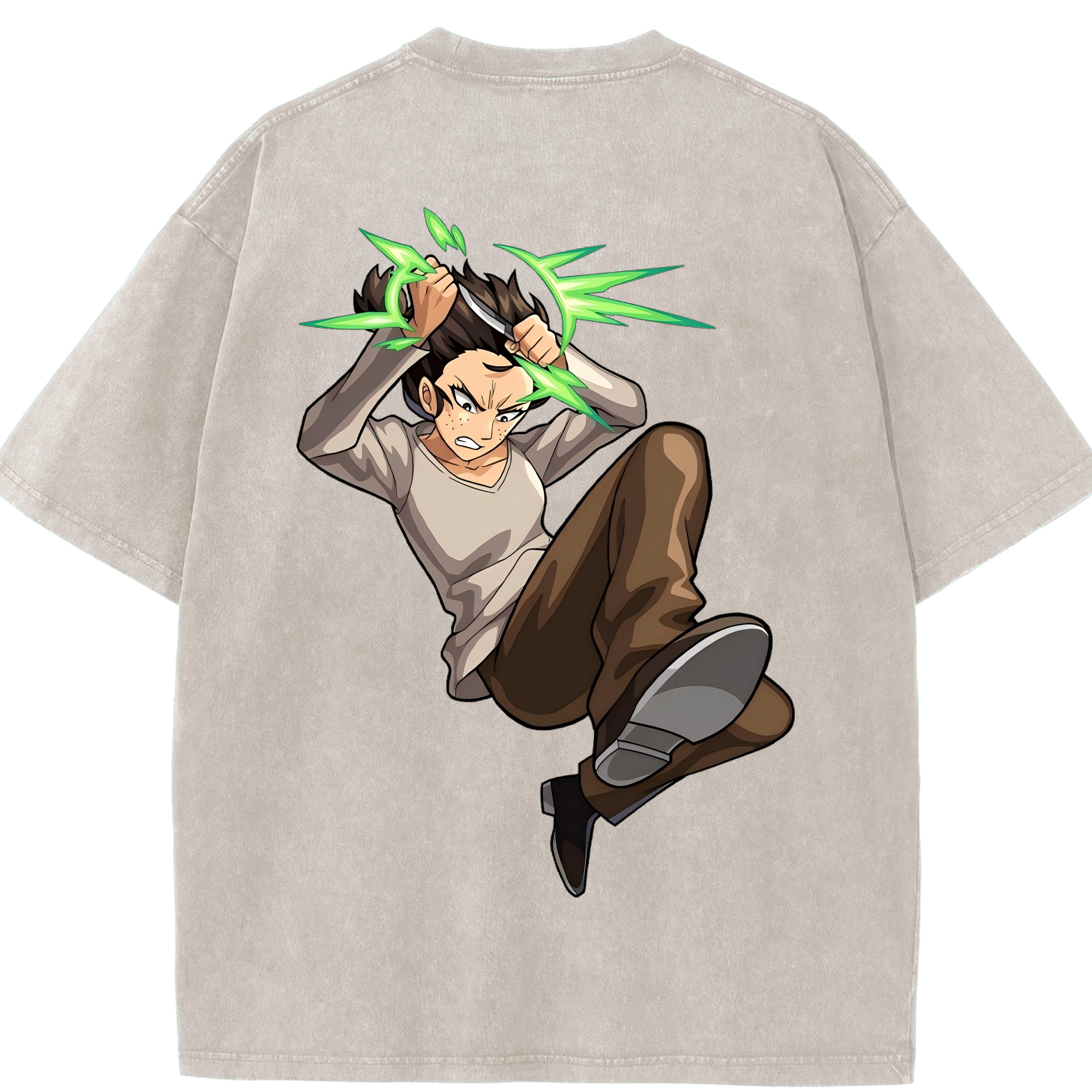 （画像用） 進撃の巨人 Attack on Titan 綿100% ヴィンテージ風 半袖Tシャツ（背面プリント）