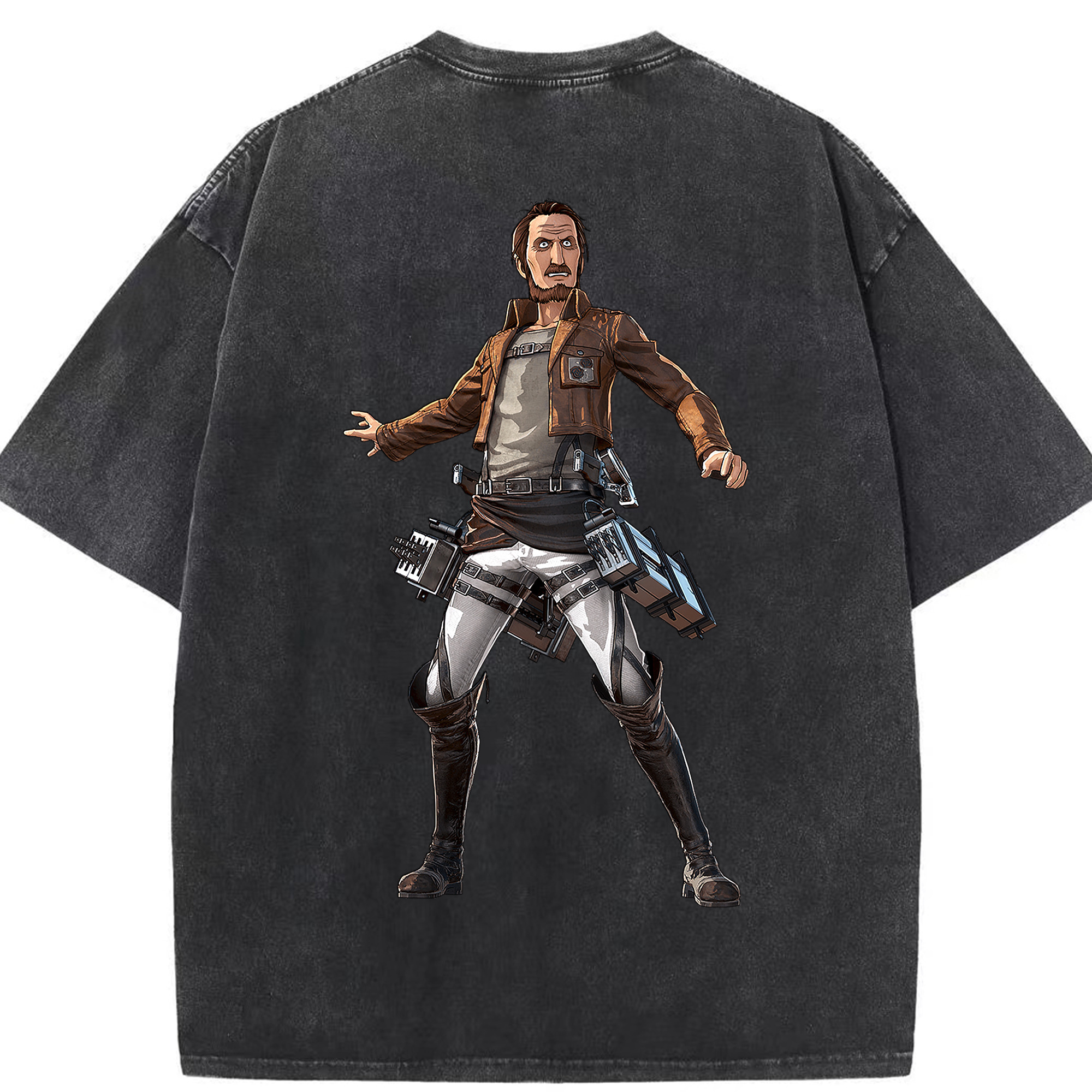 （画像用） 進撃の巨人 Attack on Titan 綿100% ヴィンテージ風 半袖Tシャツ（背面プリント）
