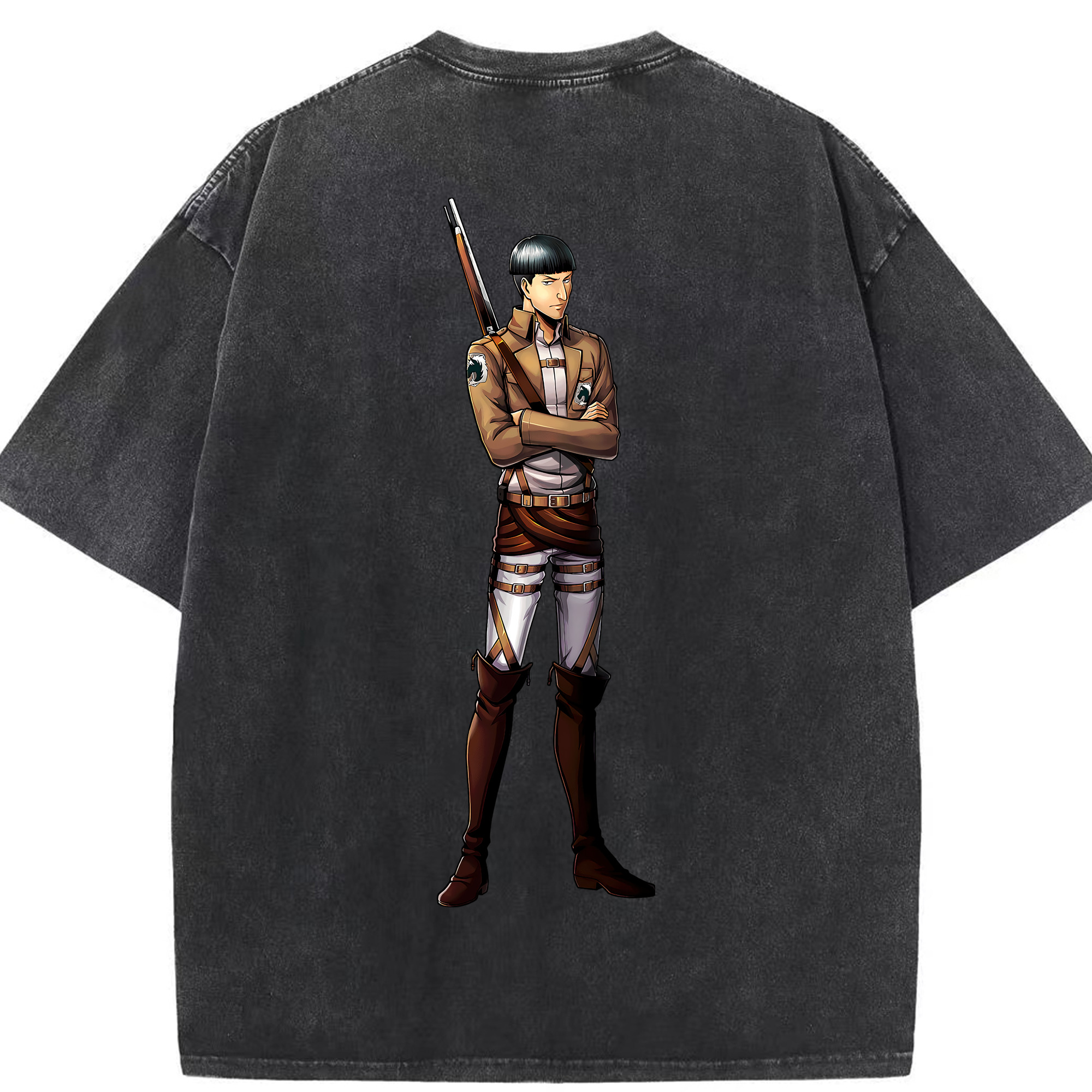 （画像用） 進撃の巨人 Attack on Titan 綿100% ヴィンテージ風 半袖Tシャツ（背面プリント）