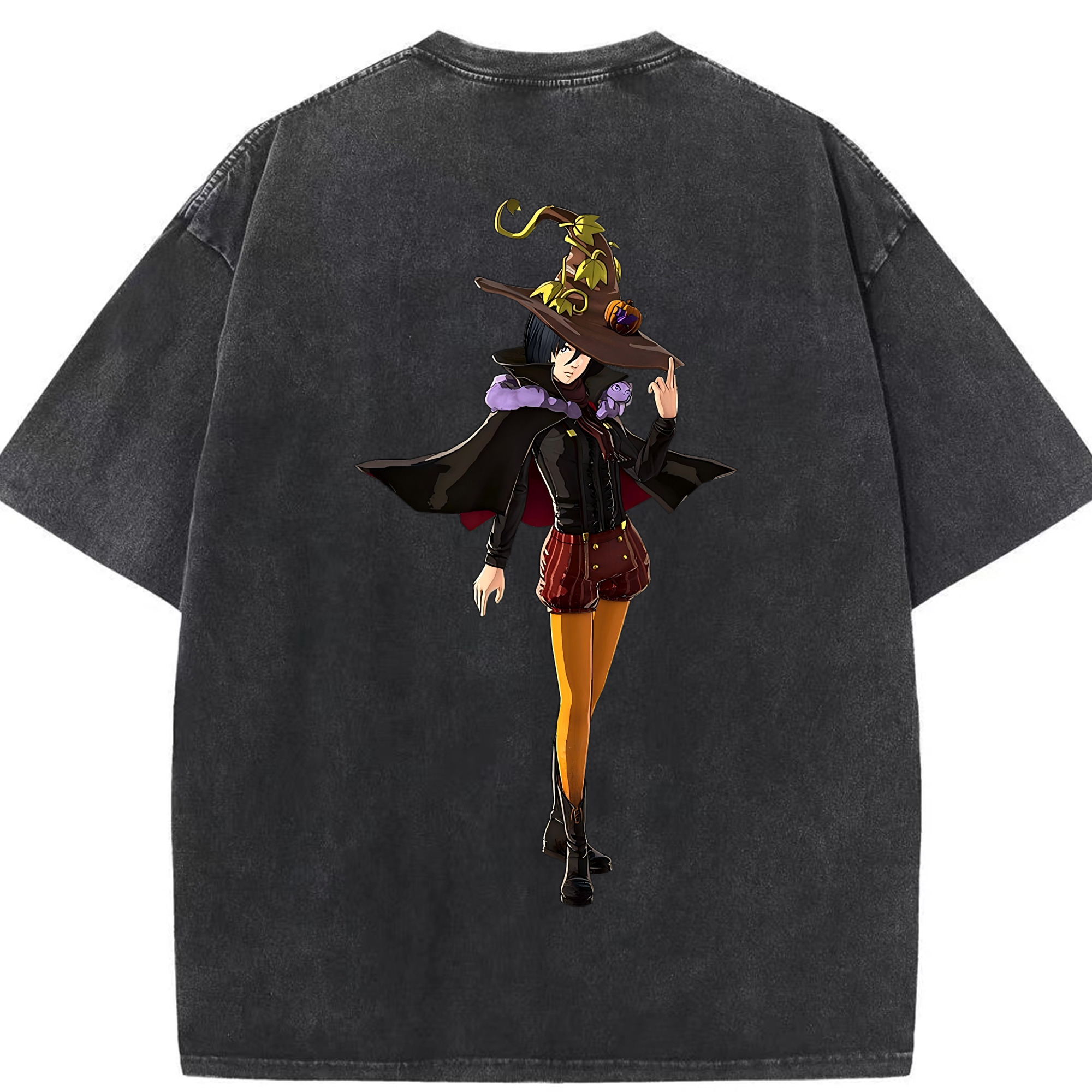 （画像用） 進撃の巨人 ミカサ·アッカーマン Attack on Titan Mikasa Ackerman 綿100% ヴィンテージ風 半袖Tシャツ（背面プリント）