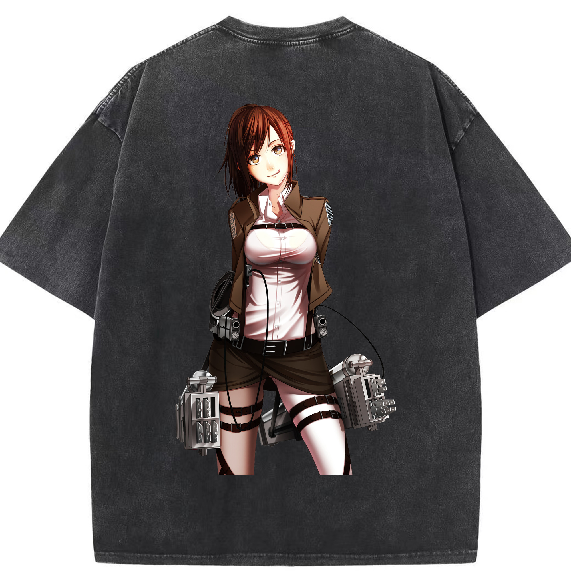 （画像用） 進撃の巨人 サシャ·ブラウス Attack on Titan Sasha Blaus 綿100% ヴィンテージ風 半袖Tシャツ（背面プリント）
