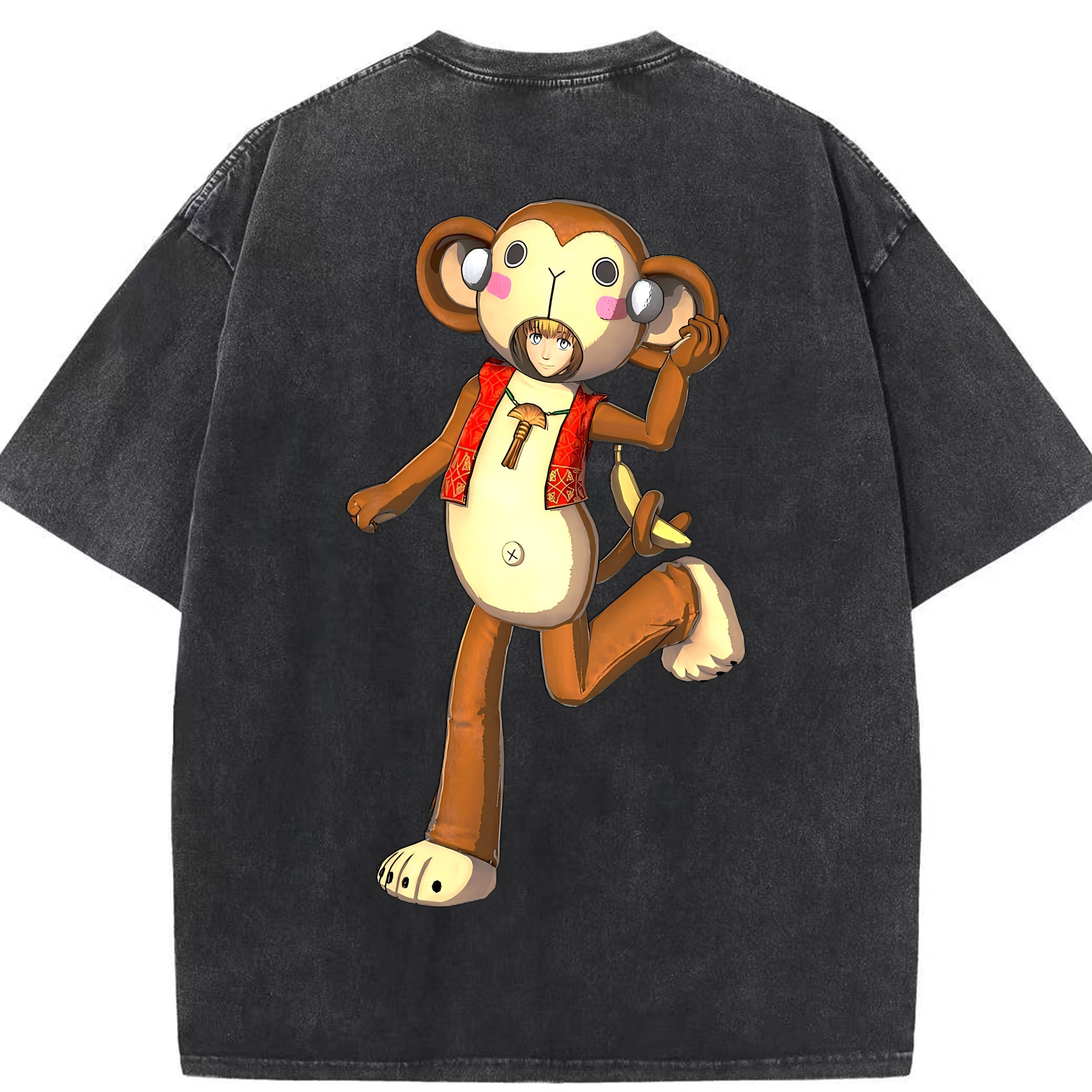 （画像用） 進撃の巨人 アルミン·アルレルト Attack on Titan Armin Arlert 綿100% ヴィンテージ風 半袖Tシャツ（背面プリント）