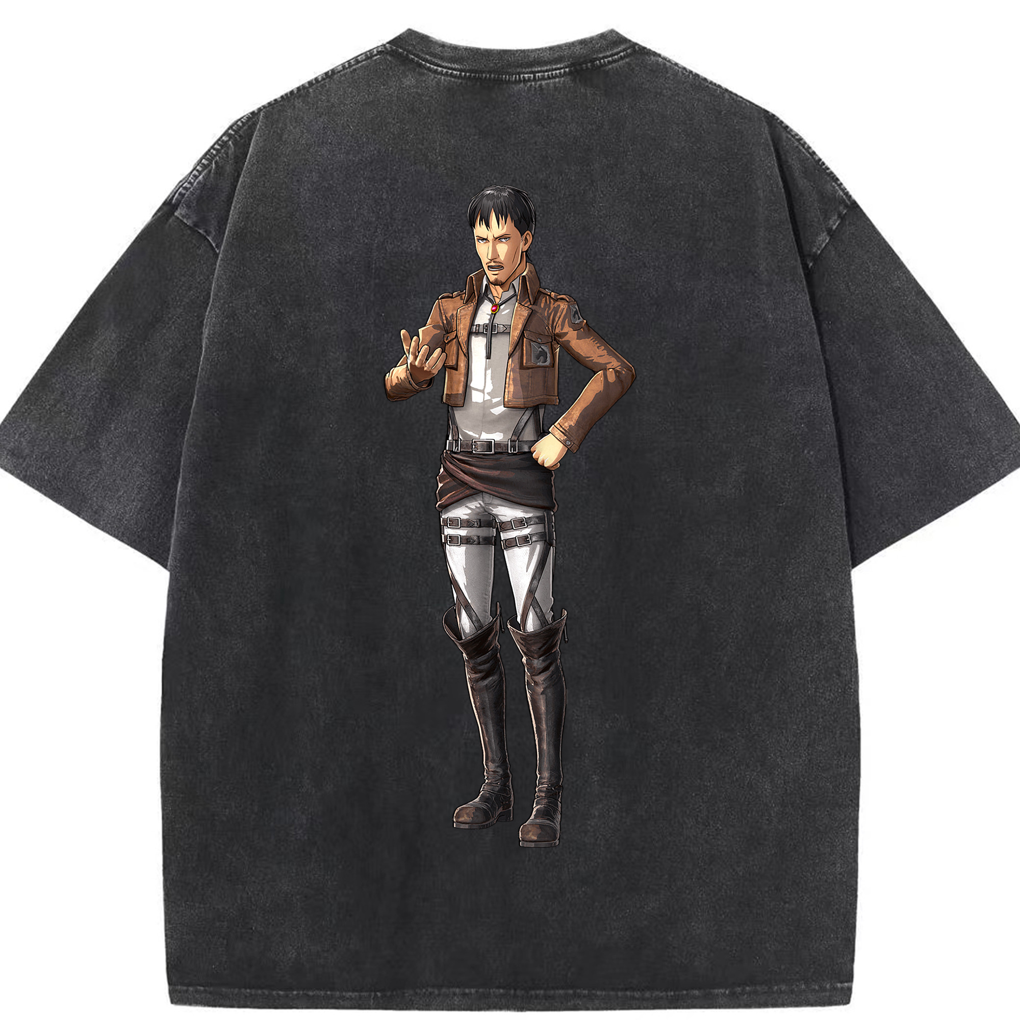 （画像用） 進撃の巨人 Attack on Titan 綿100% ヴィンテージ風 半袖Tシャツ（背面プリント）