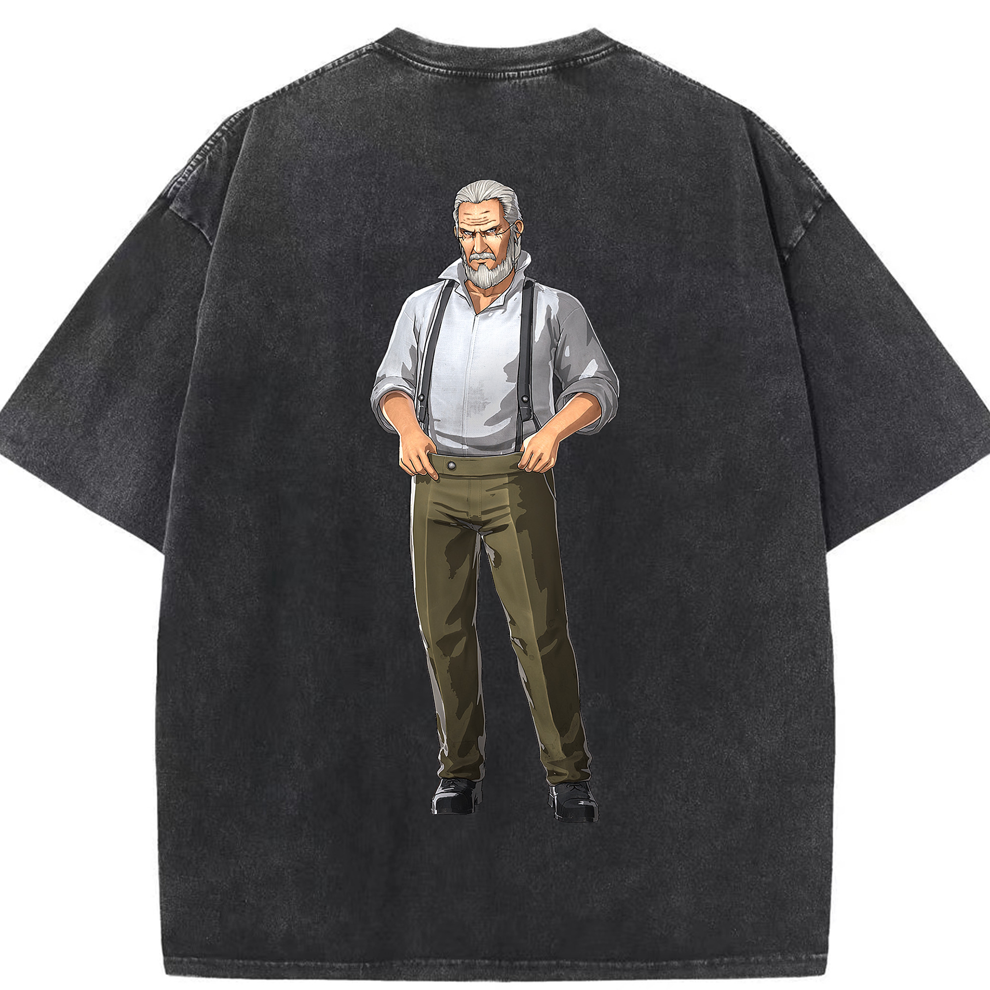 （画像用） 進撃の巨人 Attack on Titan 綿100% ヴィンテージ風 半袖Tシャツ（背面プリント）
