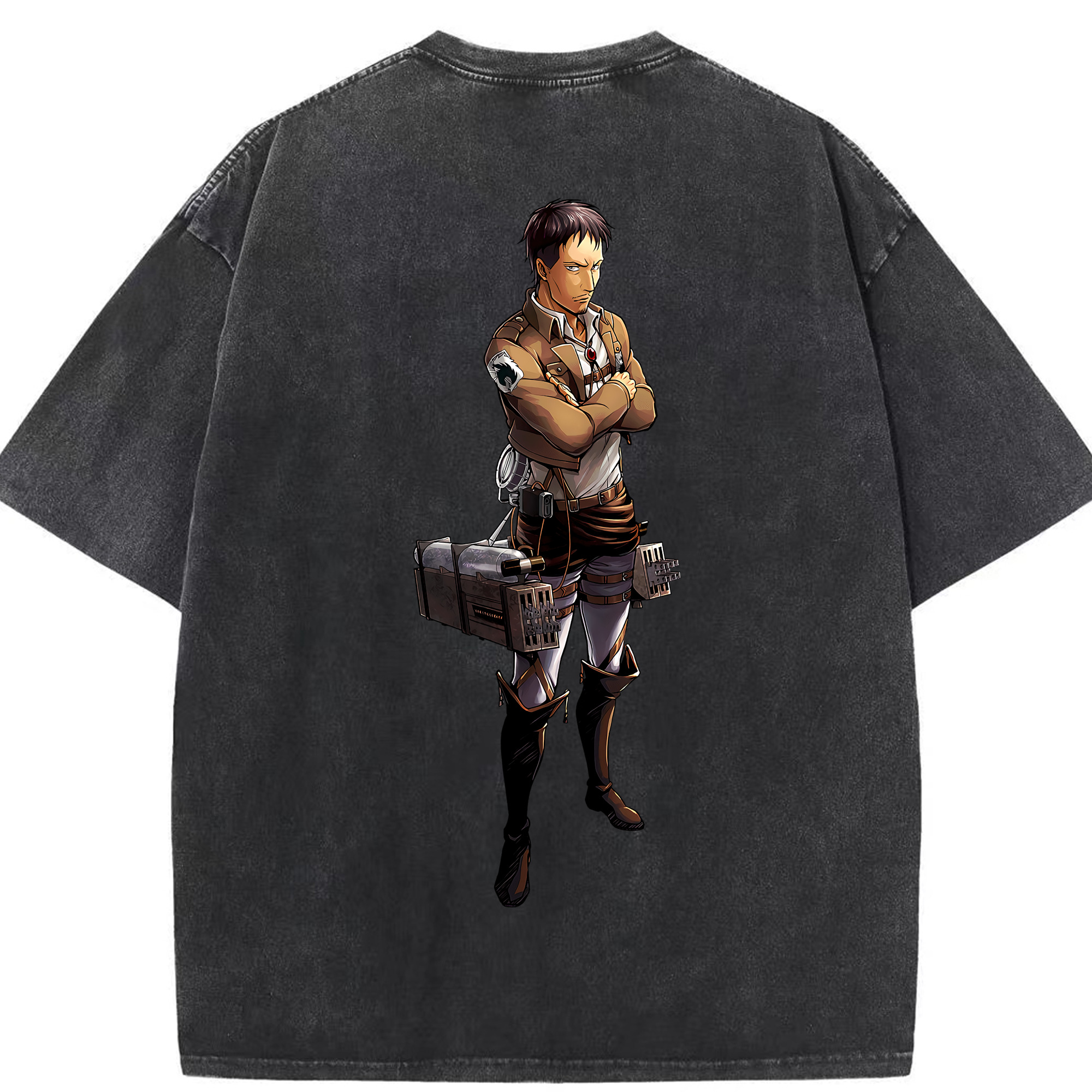 （画像用） 進撃の巨人 Attack on Titan 綿100% ヴィンテージ風 半袖Tシャツ（背面プリント）