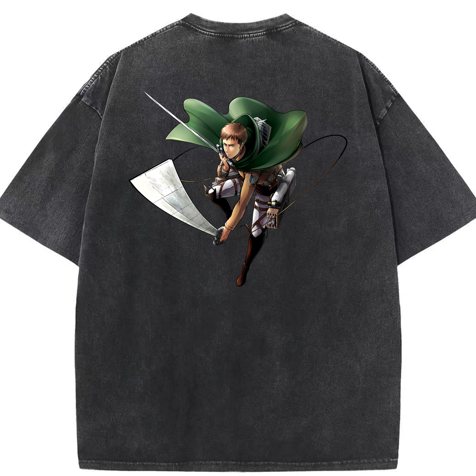 （画像用） 進撃の巨人 Attack on Titan 綿100% ヴィンテージ風 半袖Tシャツ（背面プリント）