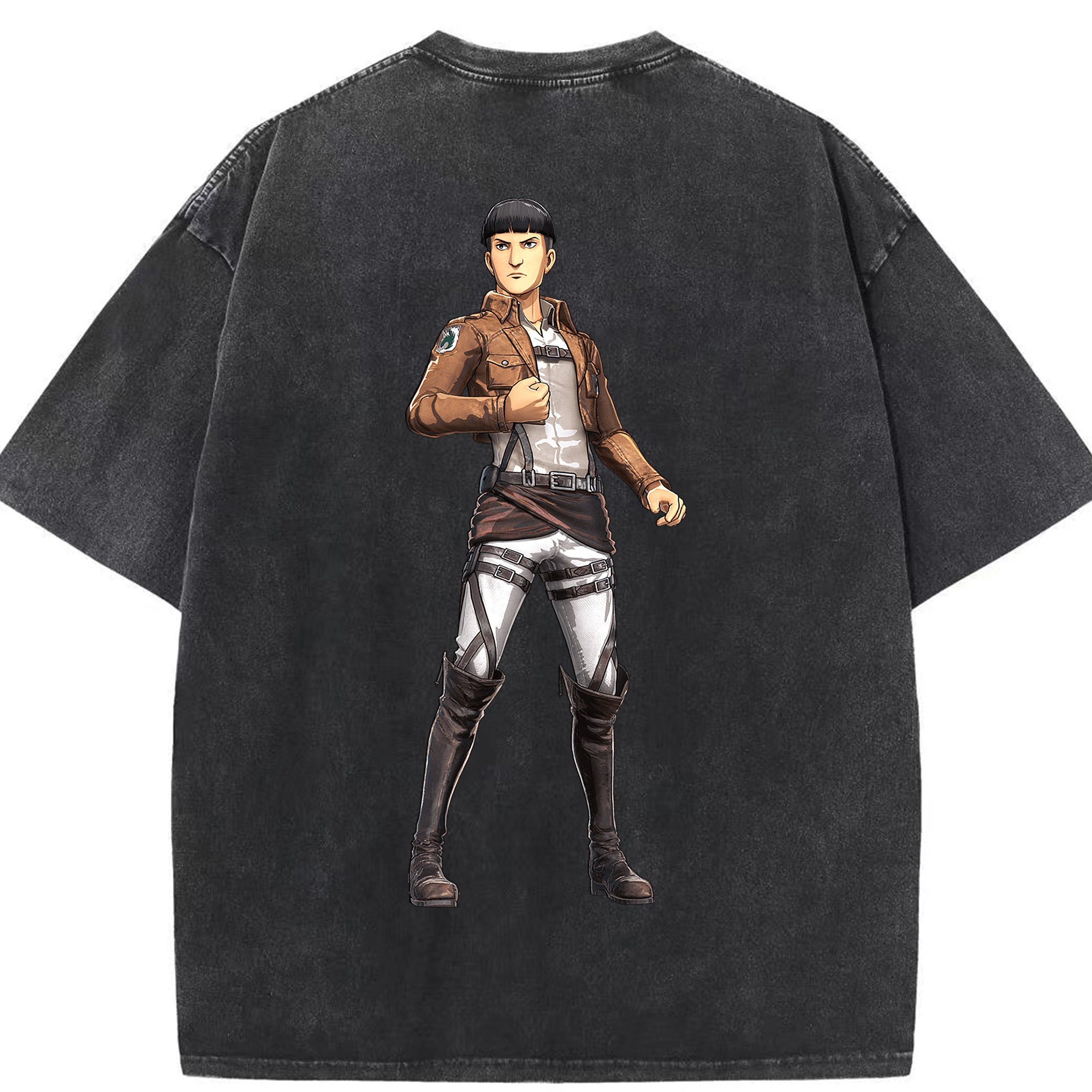（画像用） 進撃の巨人 Attack on Titan 綿100% ヴィンテージ風 半袖Tシャツ（背面プリント）
