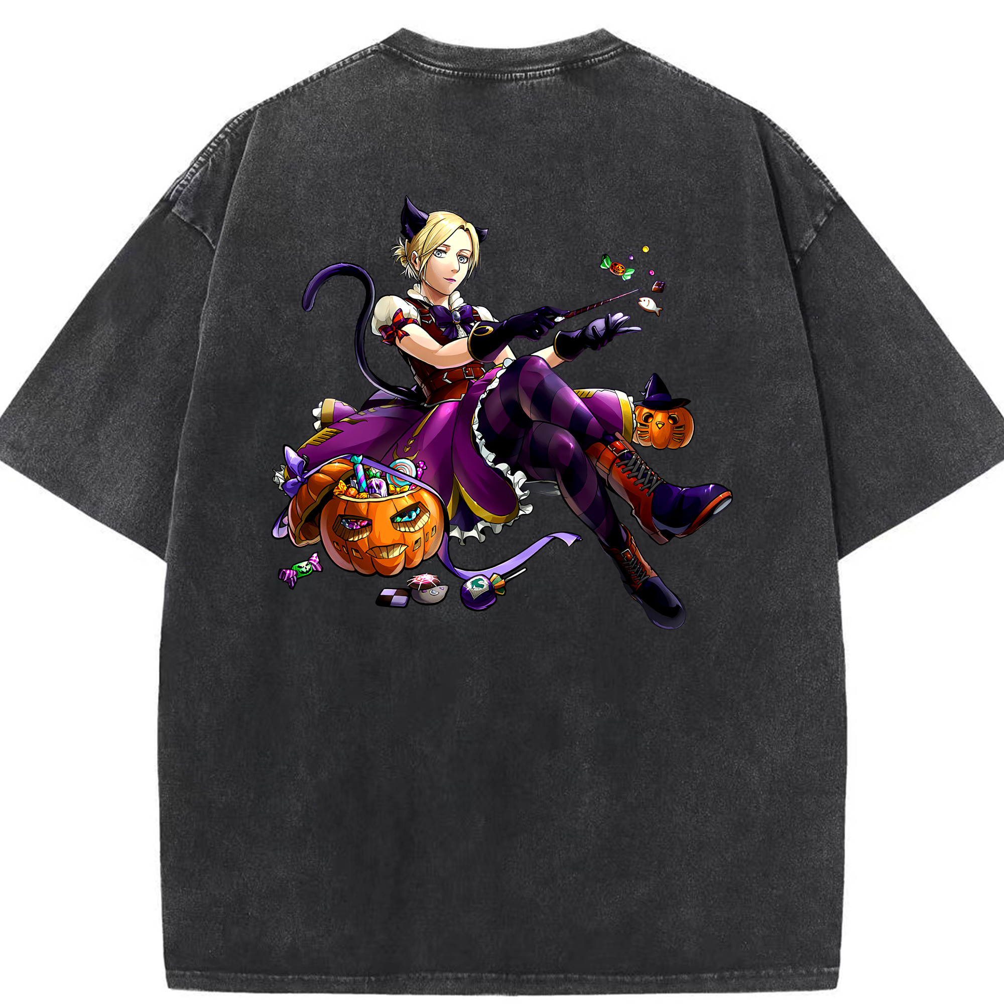 （画像用） 進撃の巨人 アニ・レオンハート Attack on Titan Annie Leonhart 綿100% ヴィンテージ風 半袖Tシャツ（背面プリント）