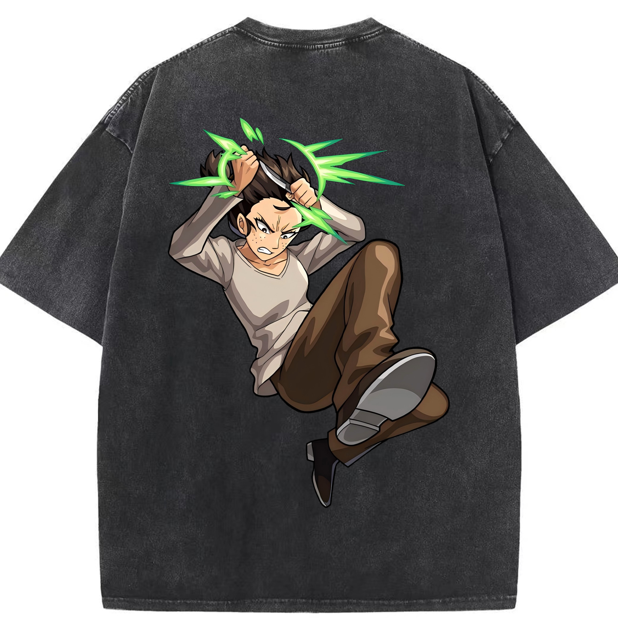 （画像用） 進撃の巨人 Attack on Titan 綿100% ヴィンテージ風 半袖Tシャツ（背面プリント）