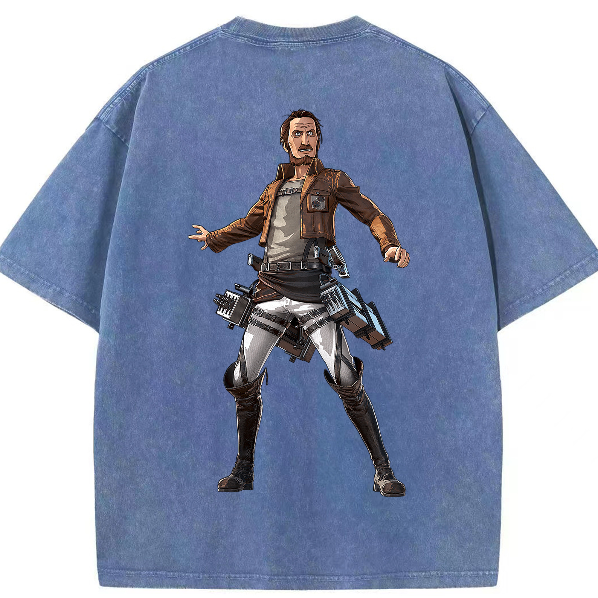 （画像用） 進撃の巨人 Attack on Titan 綿100% ヴィンテージ風 半袖Tシャツ（背面プリント）