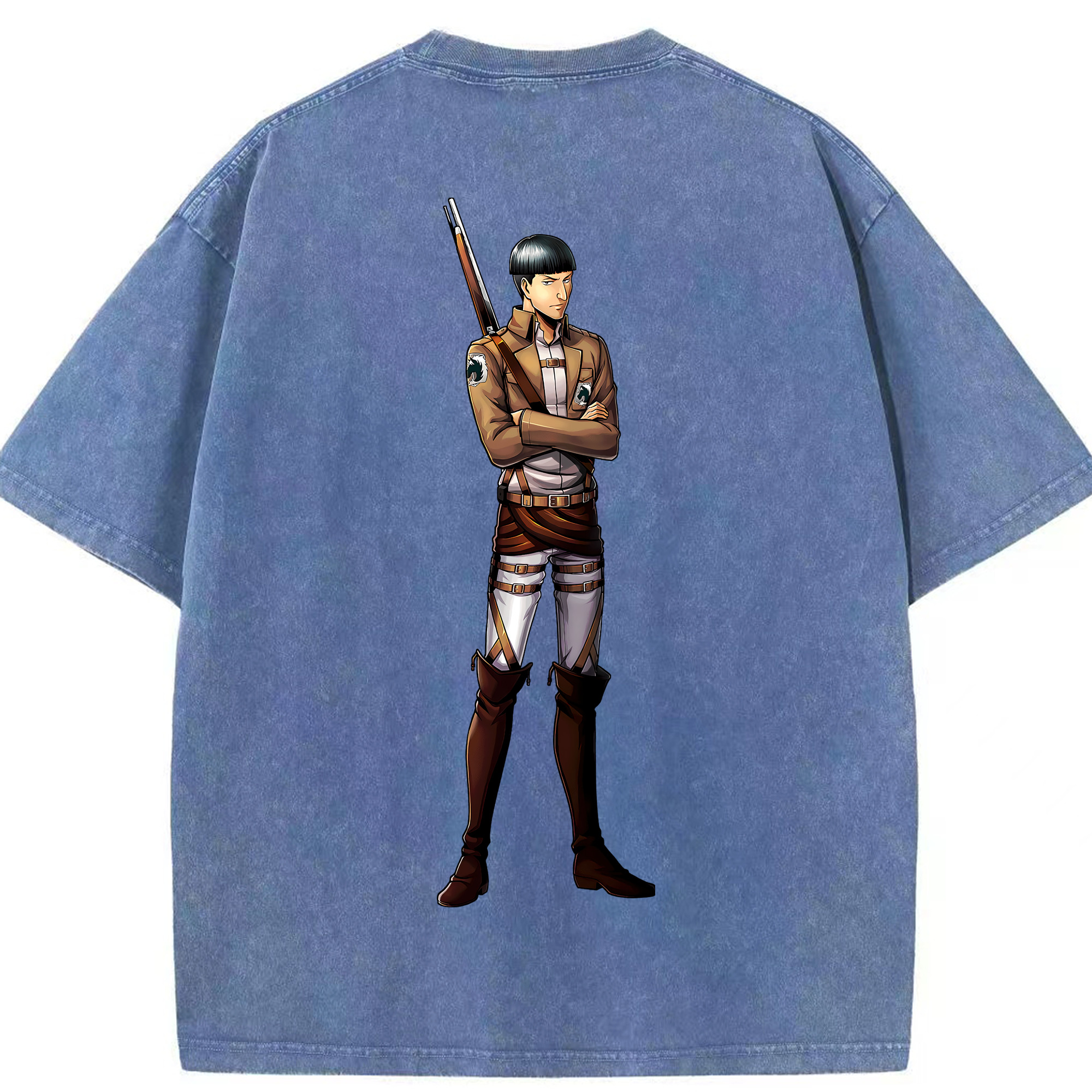 （画像用） 進撃の巨人 Attack on Titan 綿100% ヴィンテージ風 半袖Tシャツ（背面プリント）