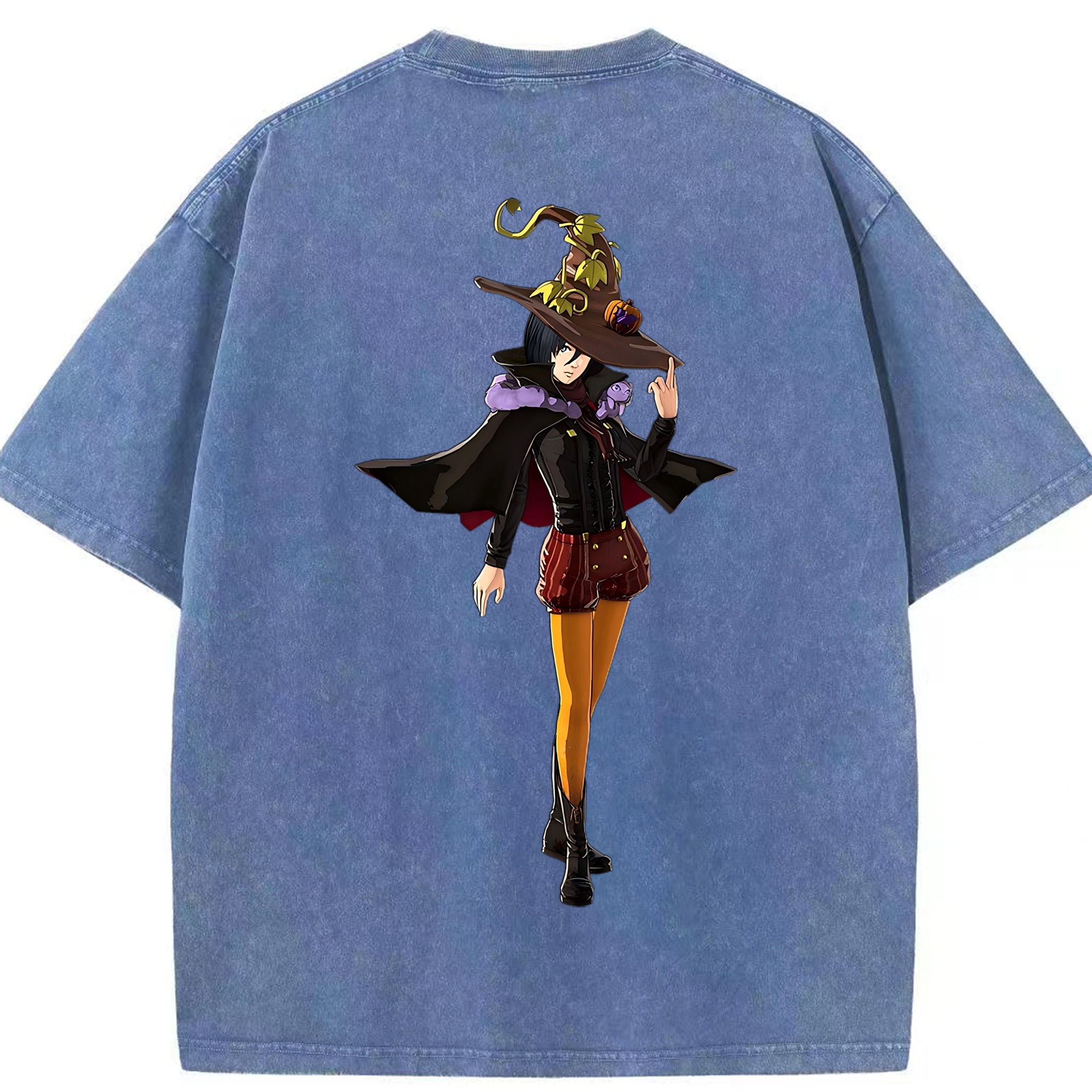 （画像用） 進撃の巨人 ミカサ·アッカーマン Attack on Titan Mikasa Ackerman 綿100% ヴィンテージ風 半袖Tシャツ（背面プリント）