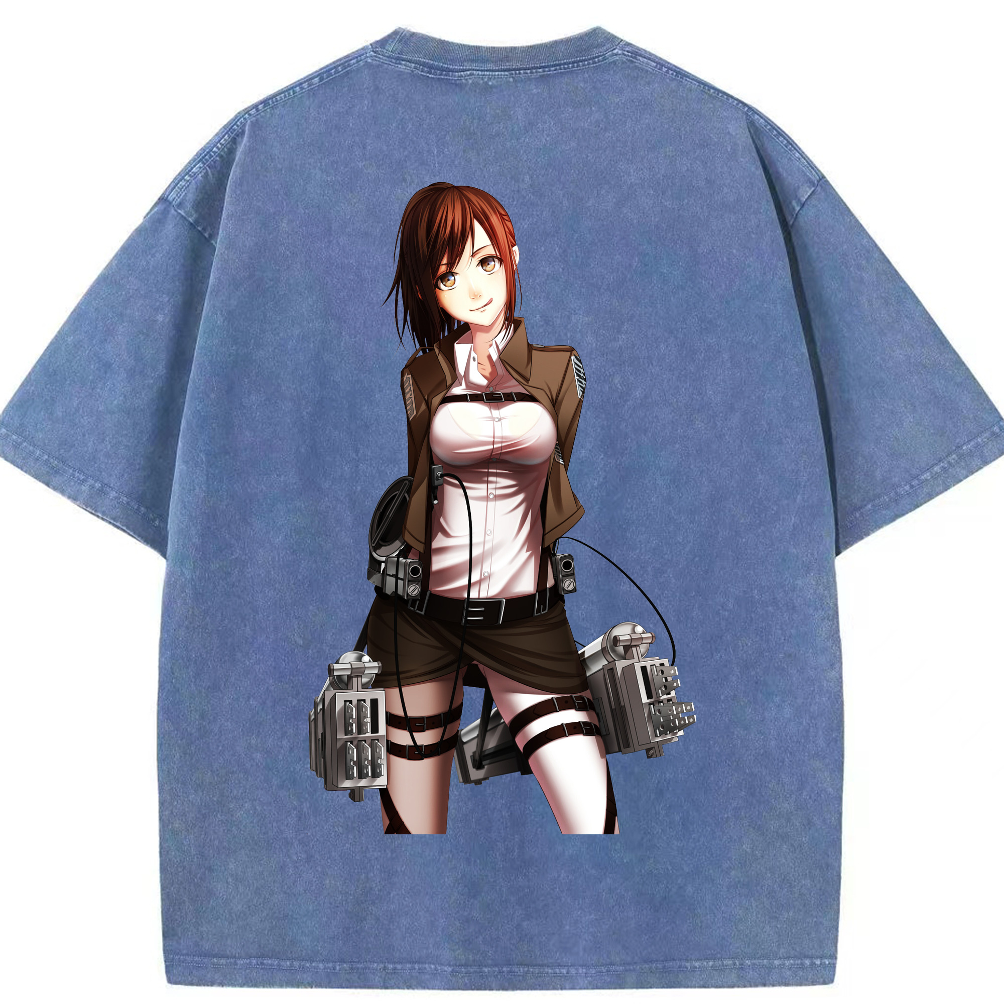 （画像用） 進撃の巨人 サシャ·ブラウス Attack on Titan Sasha Blaus 綿100% ヴィンテージ風 半袖Tシャツ（背面プリント）