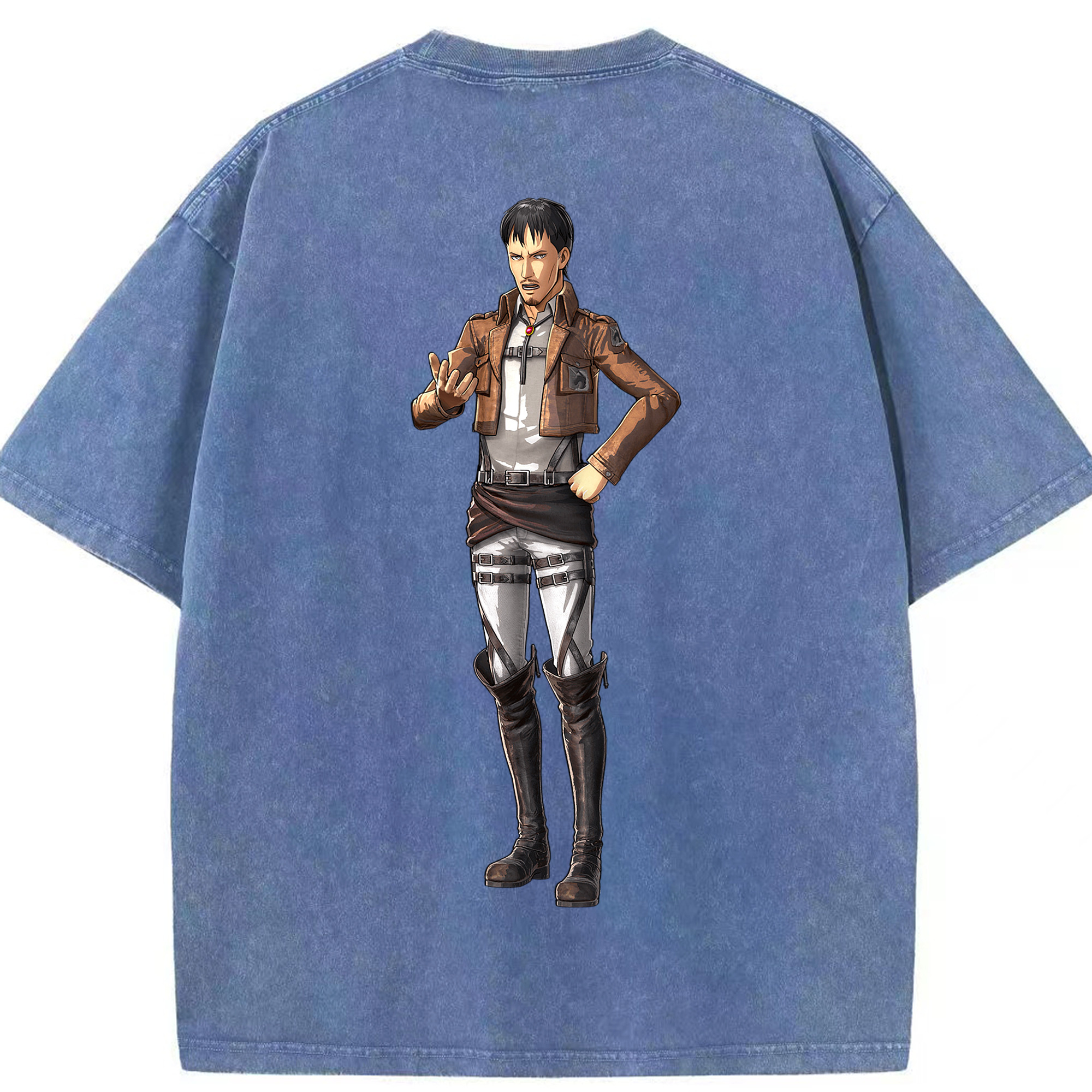 （画像用） 進撃の巨人 Attack on Titan 綿100% ヴィンテージ風 半袖Tシャツ（背面プリント）