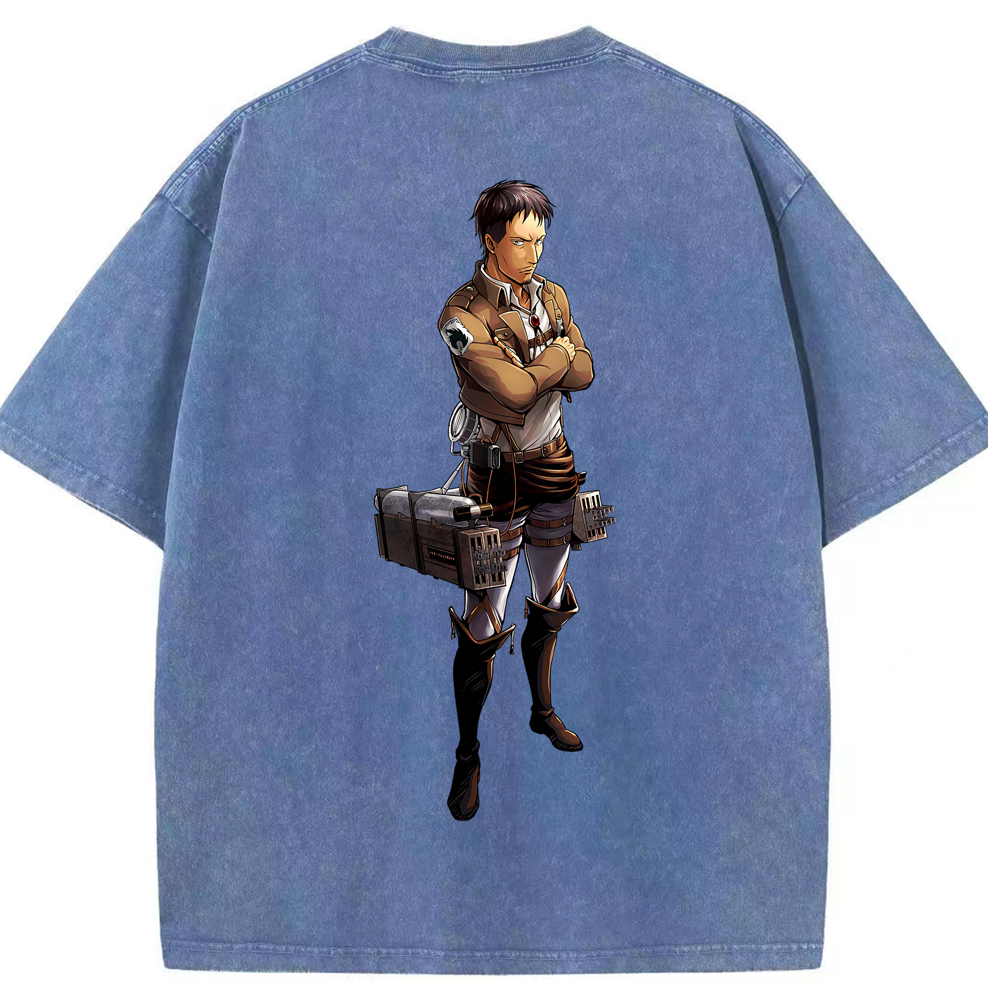 （画像用） 進撃の巨人 Attack on Titan 綿100% ヴィンテージ風 半袖Tシャツ（背面プリント）