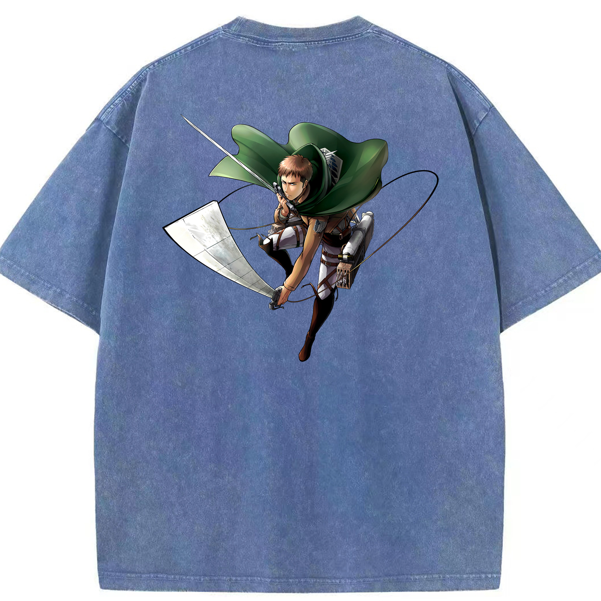 （画像用） 進撃の巨人 Attack on Titan 綿100% ヴィンテージ風 半袖Tシャツ（背面プリント）