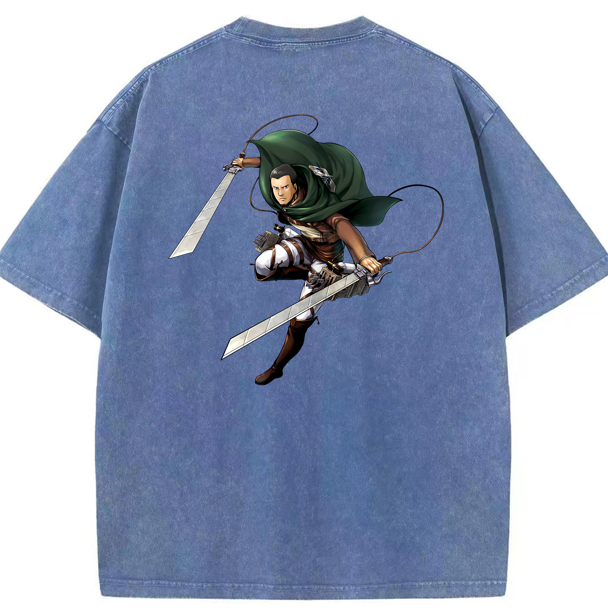 （画像用） 進撃の巨人 Attack on Titan 綿100% ヴィンテージ風 半袖Tシャツ（背面プリント）