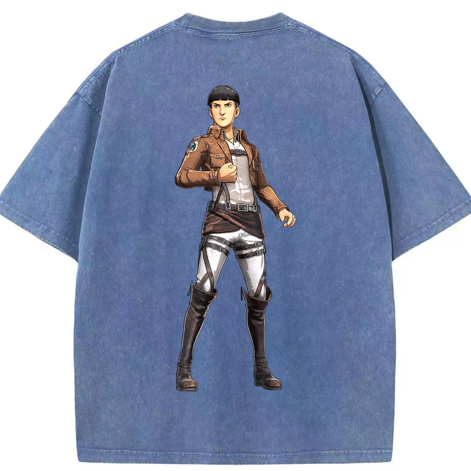 （画像用） 進撃の巨人 Attack on Titan 綿100% ヴィンテージ風 半袖Tシャツ（背面プリント）