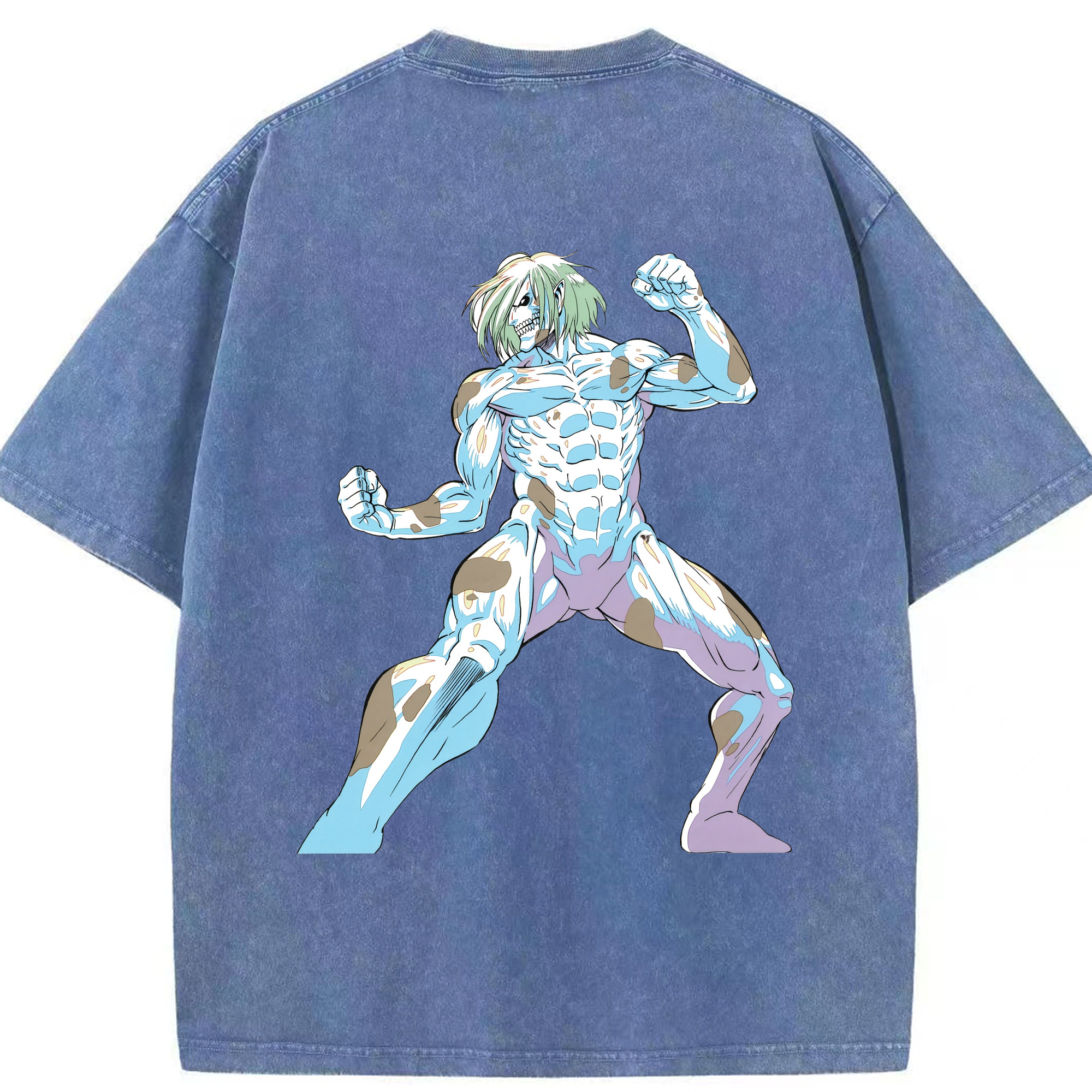 （画像用） 進撃の巨人 Attack on Titan 綿100% ヴィンテージ風 半袖Tシャツ（背面プリント）