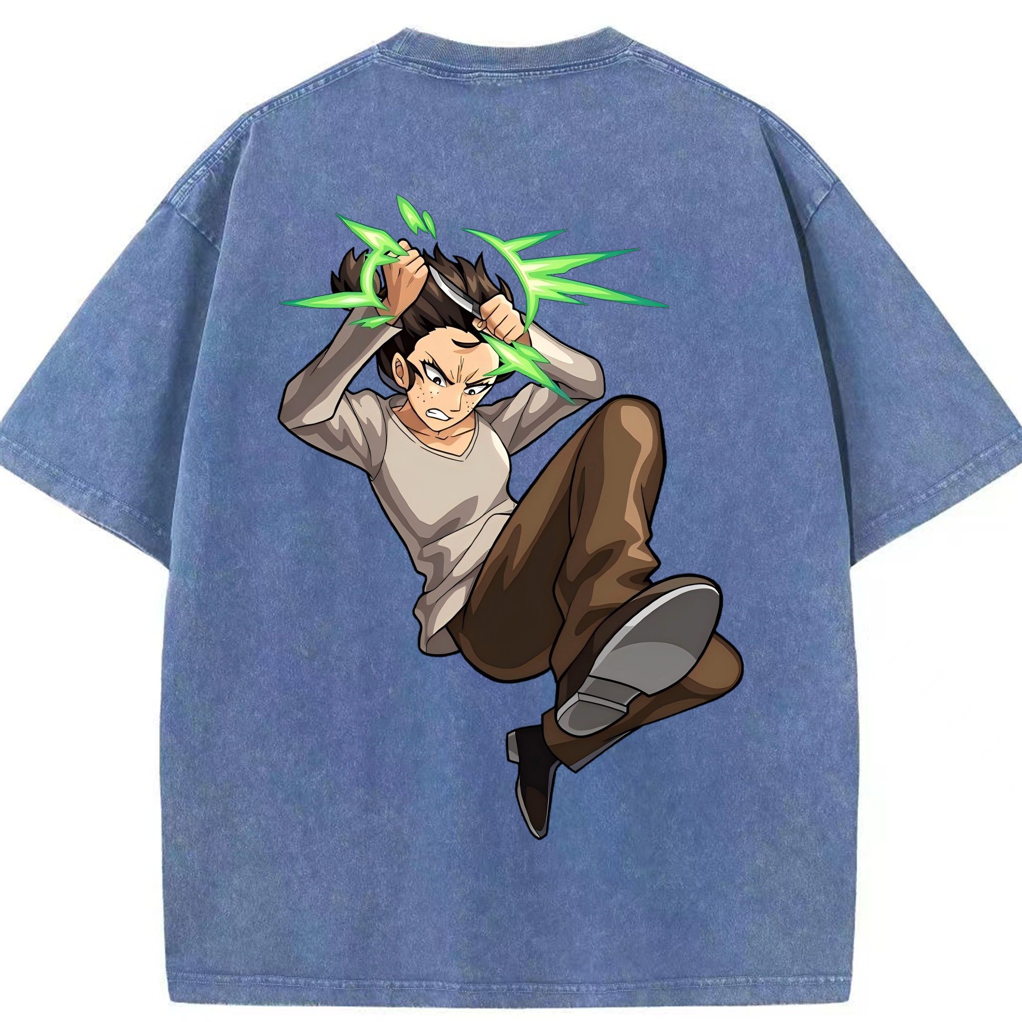 （画像用） 進撃の巨人 Attack on Titan 綿100% ヴィンテージ風 半袖Tシャツ（背面プリント）