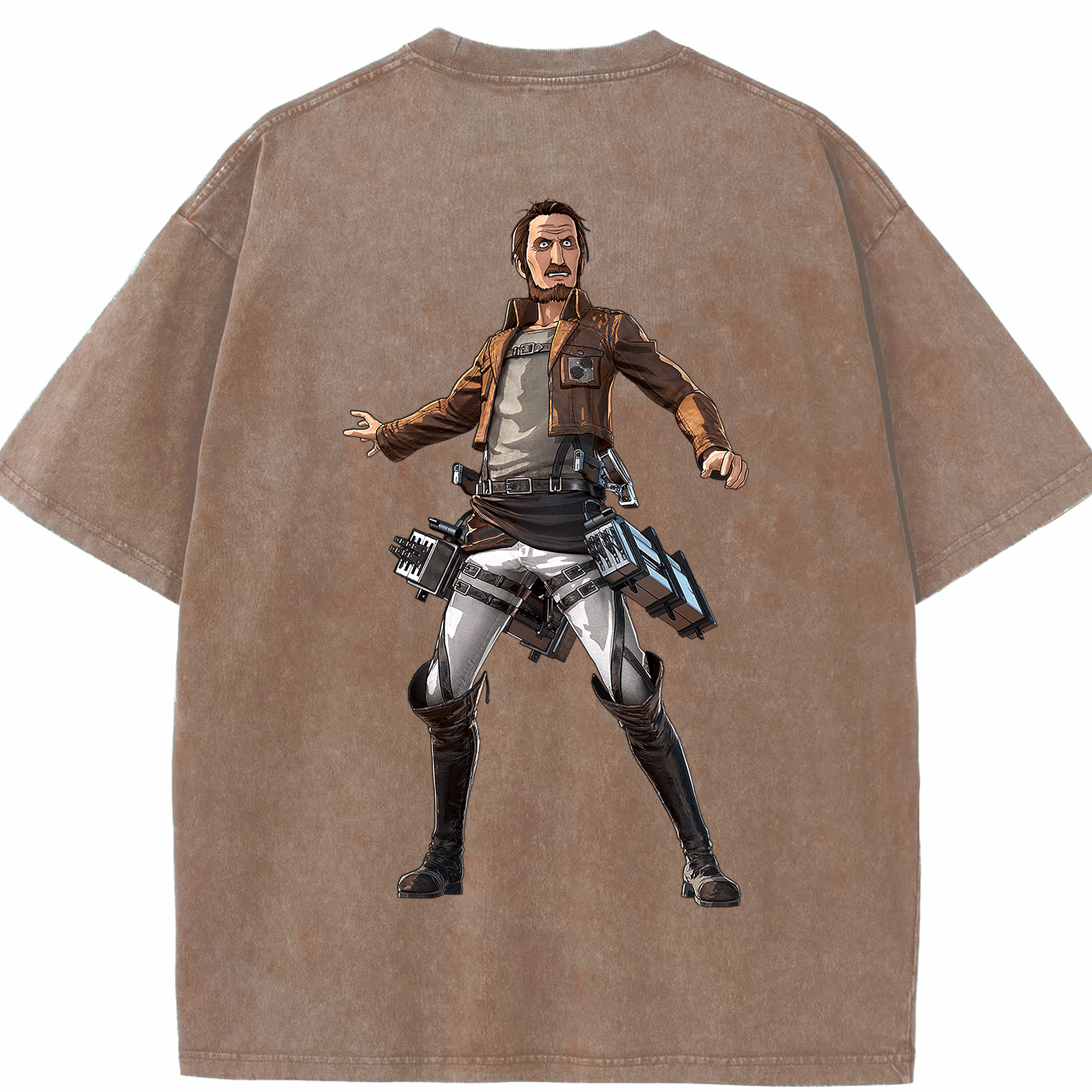 （画像用） 進撃の巨人 Attack on Titan 綿100% ヴィンテージ風 半袖Tシャツ（背面プリント）