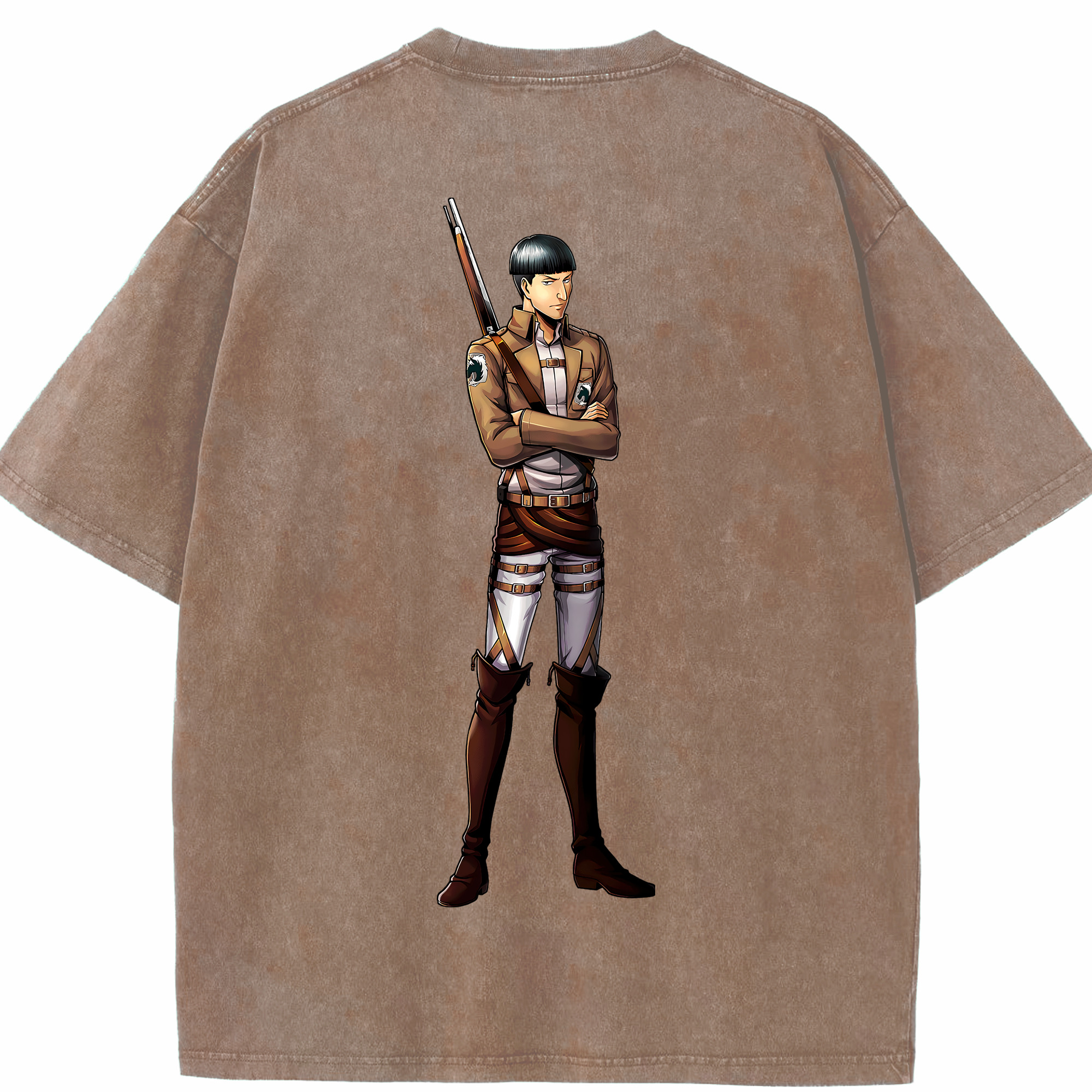 （画像用） 進撃の巨人 Attack on Titan 綿100% ヴィンテージ風 半袖Tシャツ（背面プリント）