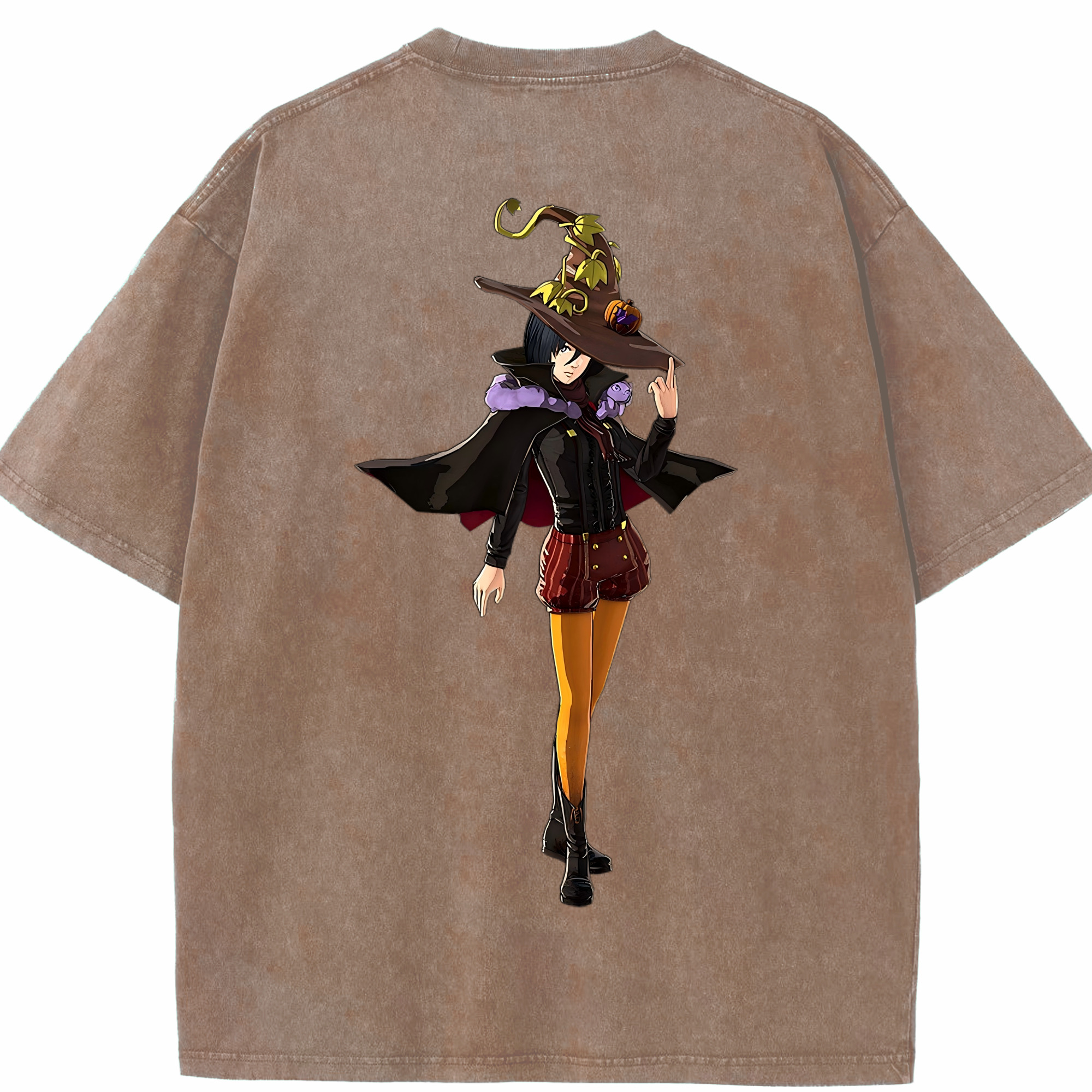 （画像用） 進撃の巨人 ミカサ·アッカーマン Attack on Titan Mikasa Ackerman 綿100% ヴィンテージ風 半袖Tシャツ（背面プリント）