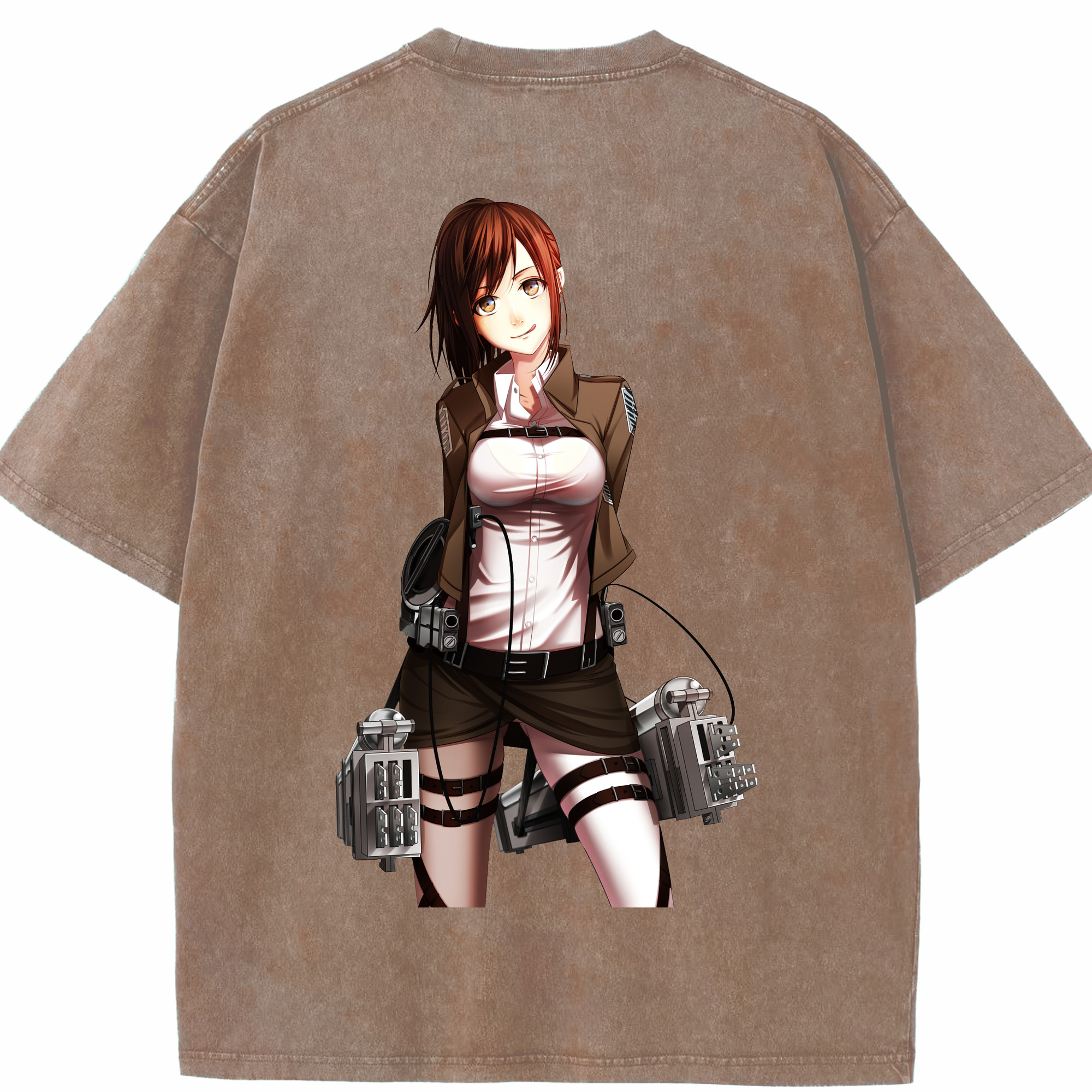 （画像用） 進撃の巨人 サシャ·ブラウス Attack on Titan Sasha Blaus 綿100% ヴィンテージ風 半袖Tシャツ（背面プリント）