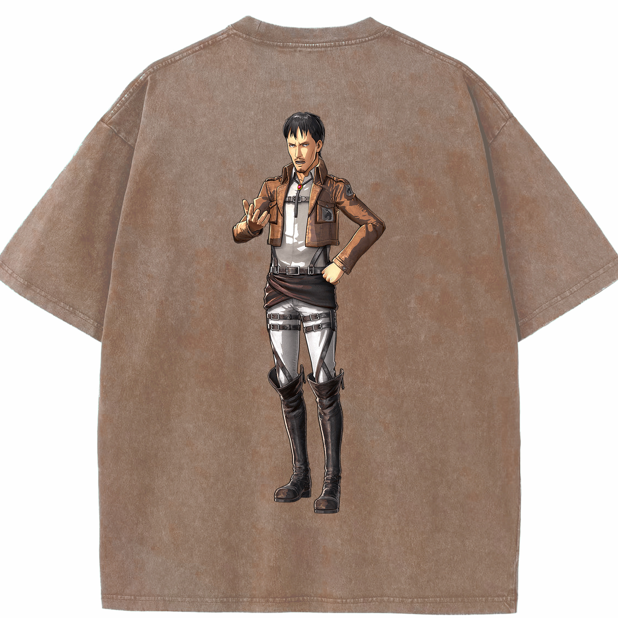 （画像用） 進撃の巨人 Attack on Titan 綿100% ヴィンテージ風 半袖Tシャツ（背面プリント）