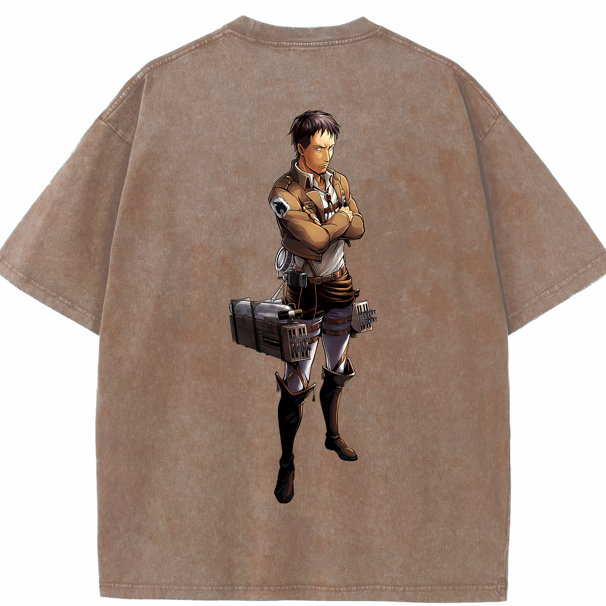 （画像用） 進撃の巨人 Attack on Titan 綿100% ヴィンテージ風 半袖Tシャツ（背面プリント）