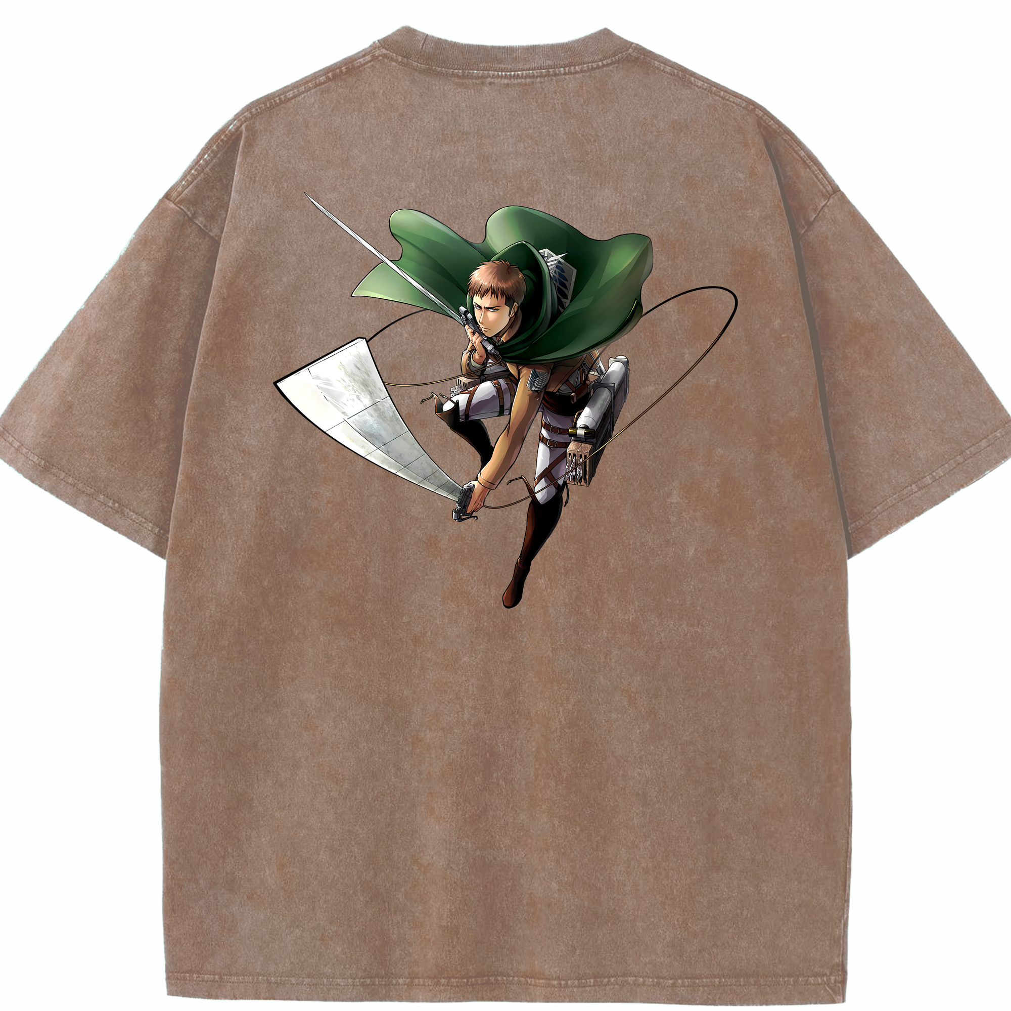 （画像用） 進撃の巨人 Attack on Titan 綿100% ヴィンテージ風 半袖Tシャツ（背面プリント）