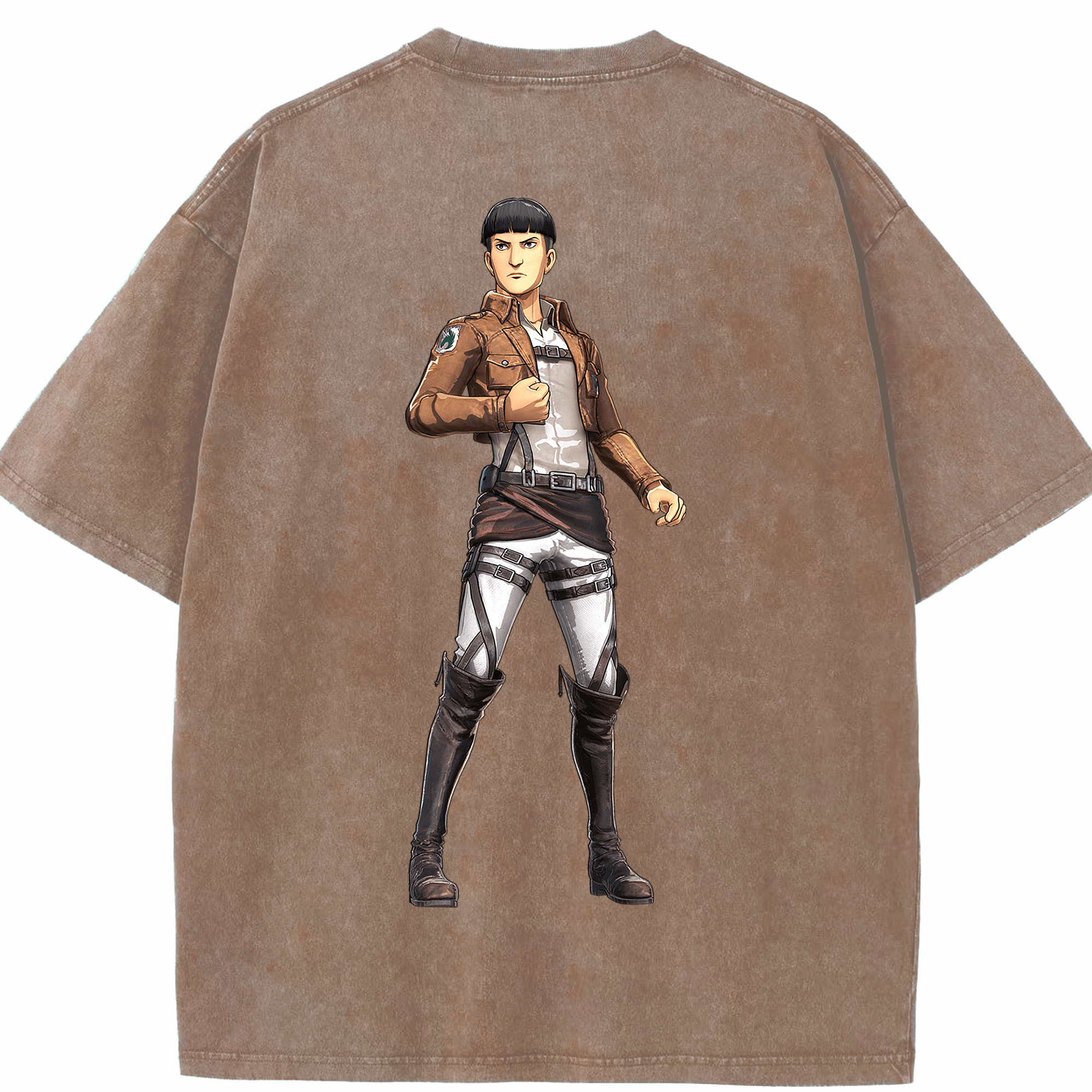 （画像用） 進撃の巨人 Attack on Titan 綿100% ヴィンテージ風 半袖Tシャツ（背面プリント）