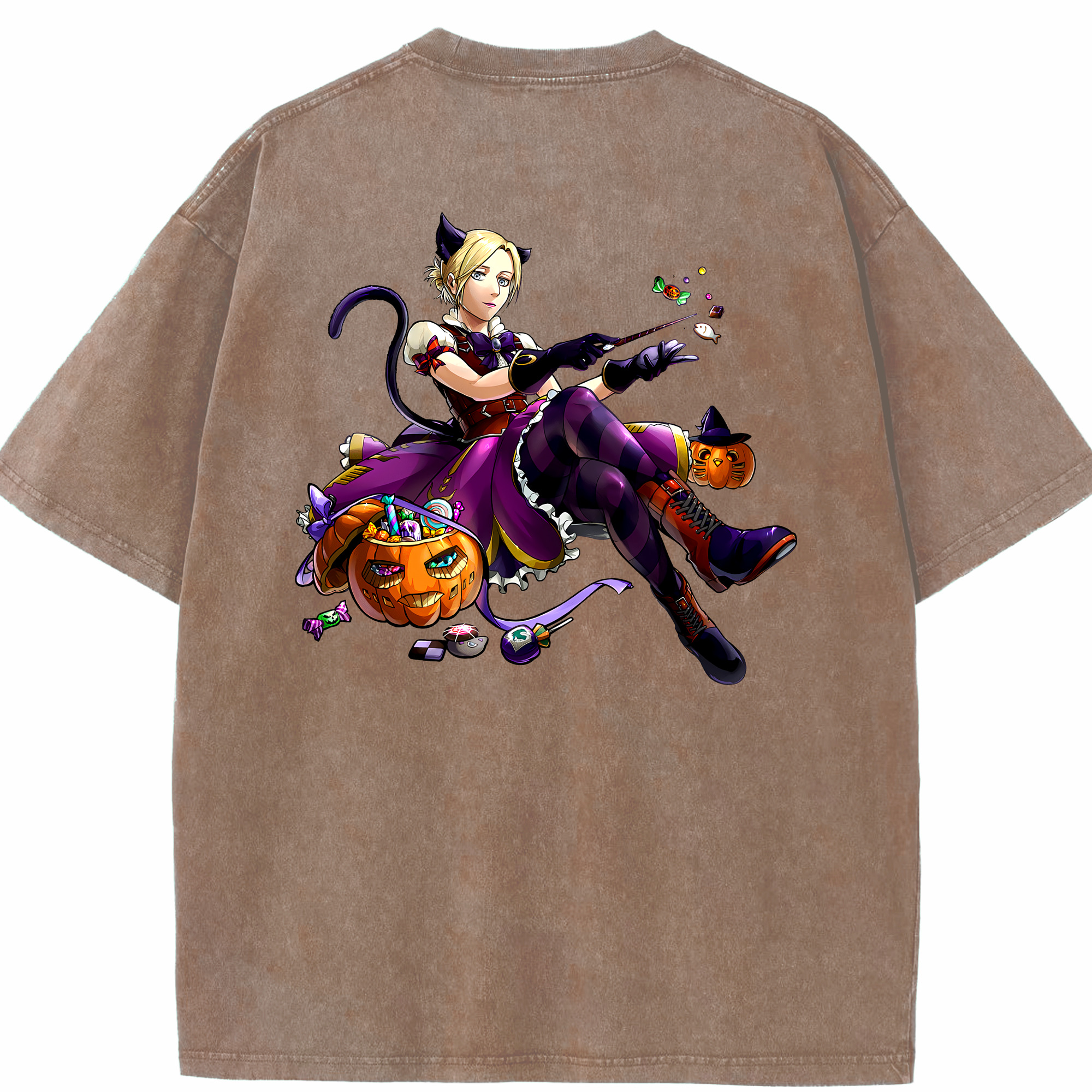 （画像用） 進撃の巨人 アニ・レオンハート Attack on Titan Annie Leonhart 綿100% ヴィンテージ風 半袖Tシャツ（背面プリント）
