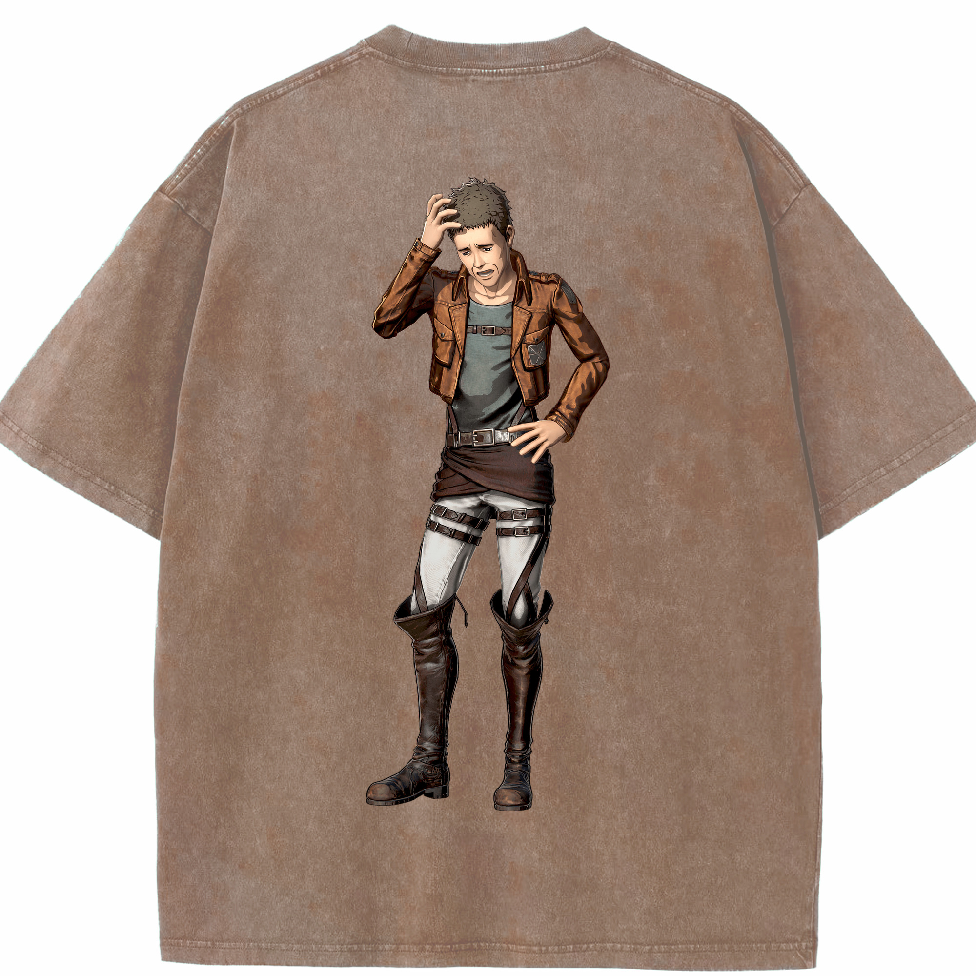 （画像用） 進撃の巨人 Attack on Titan 綿100% ヴィンテージ風 半袖Tシャツ（背面プリント）