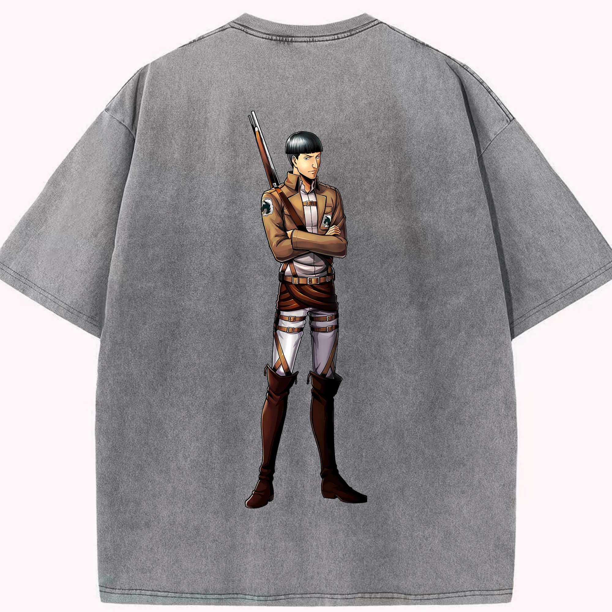 （画像用） 進撃の巨人 Attack on Titan 綿100% ヴィンテージ風 半袖Tシャツ（背面プリント）