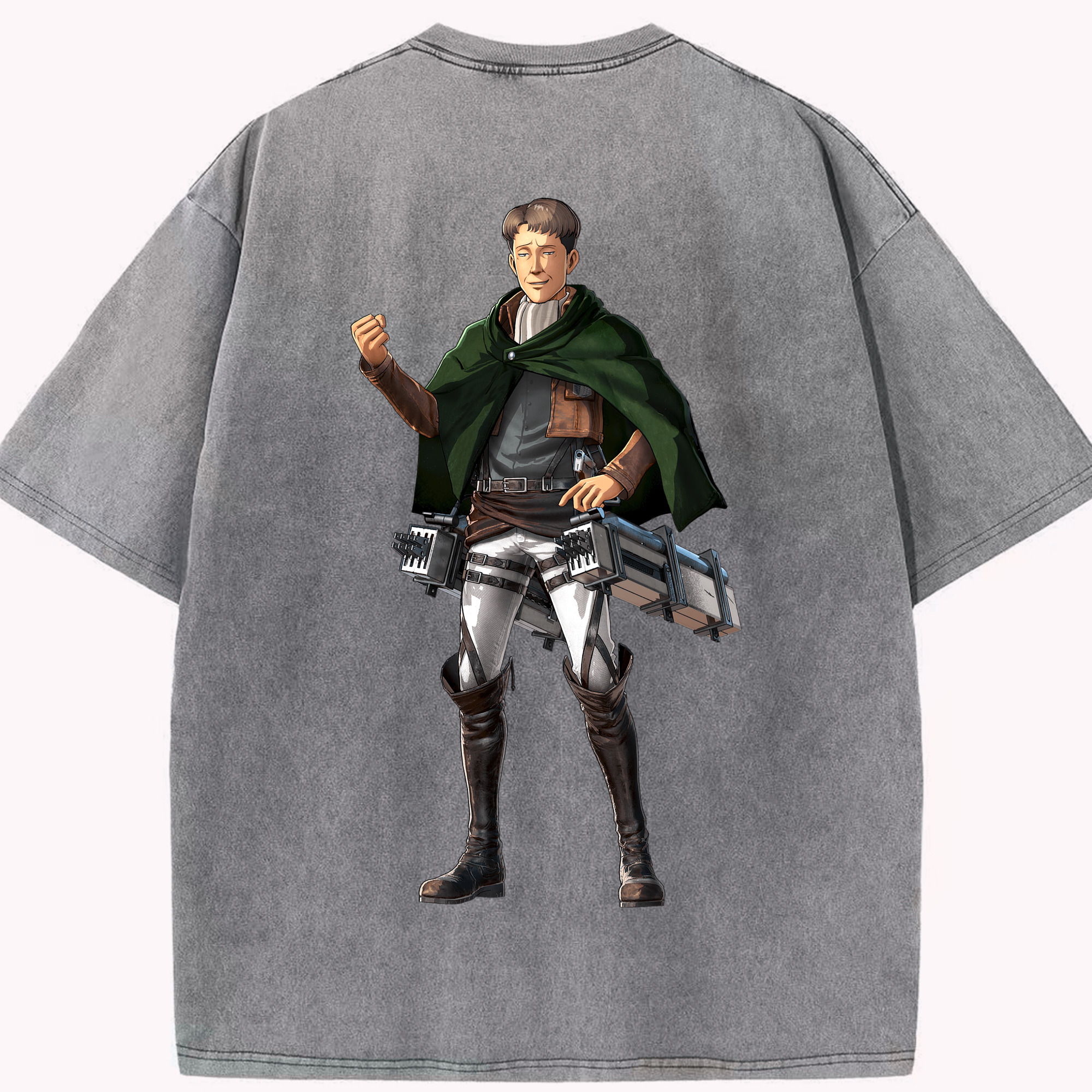 （画像用） 進撃の巨人 Attack on Titan 綿100% ヴィンテージ風 半袖Tシャツ（背面プリント）