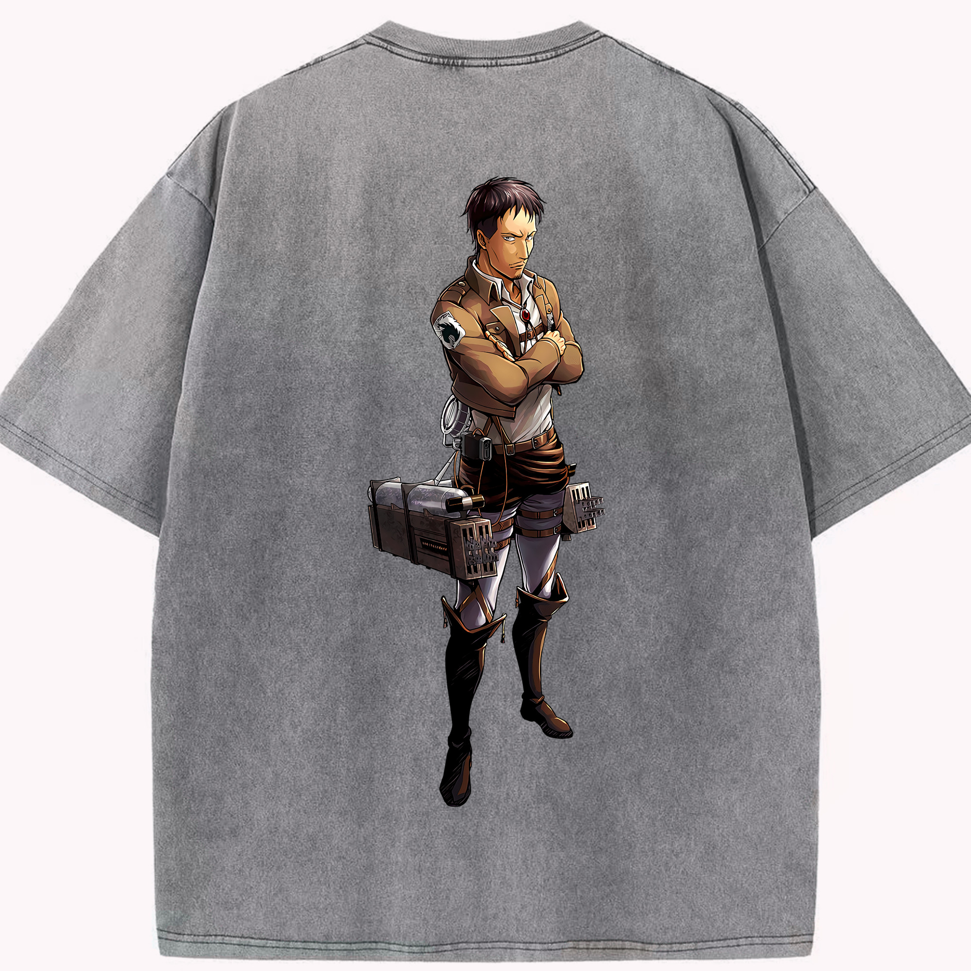 （画像用） 進撃の巨人 Attack on Titan 綿100% ヴィンテージ風 半袖Tシャツ（背面プリント）