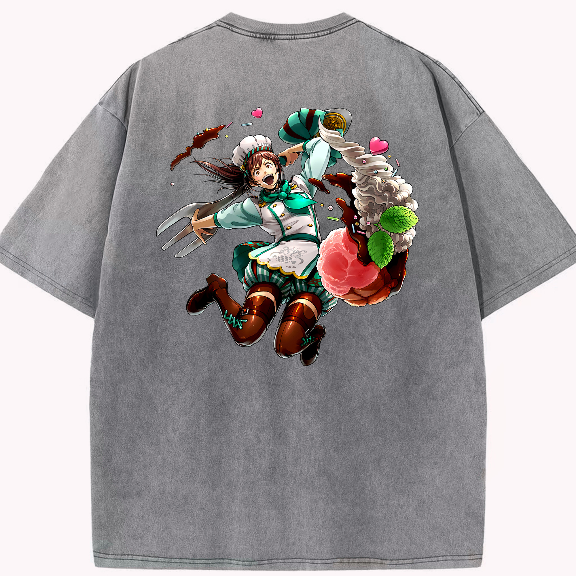 （画像用） 進撃の巨人 サシャ·ブラウス Attack on Titan Sasha Blaus 綿100% ヴィンテージ風 半袖Tシャツ（背面プリント）