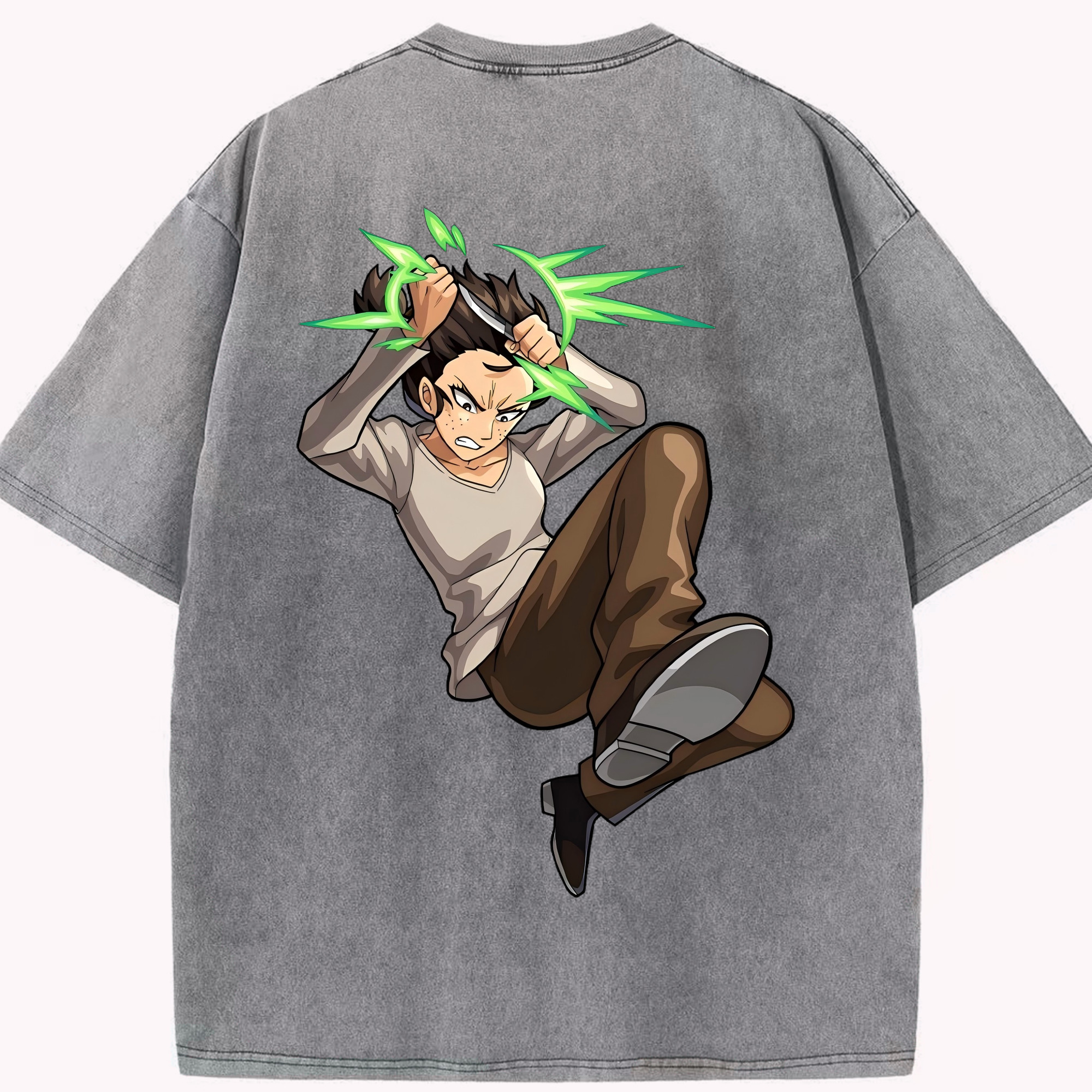 （画像用） 進撃の巨人 Attack on Titan 綿100% ヴィンテージ風 半袖Tシャツ（背面プリント）