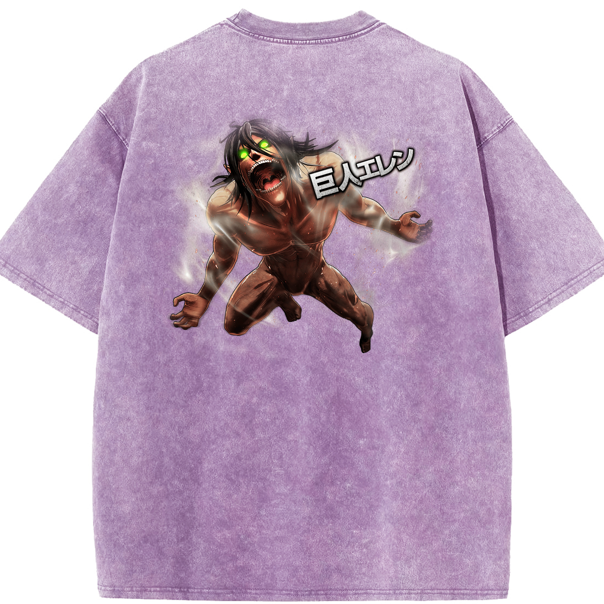 （画像用） 進撃の巨人 Attack on Titan 綿100% ヴィンテージ風 半袖Tシャツ（背面プリント）