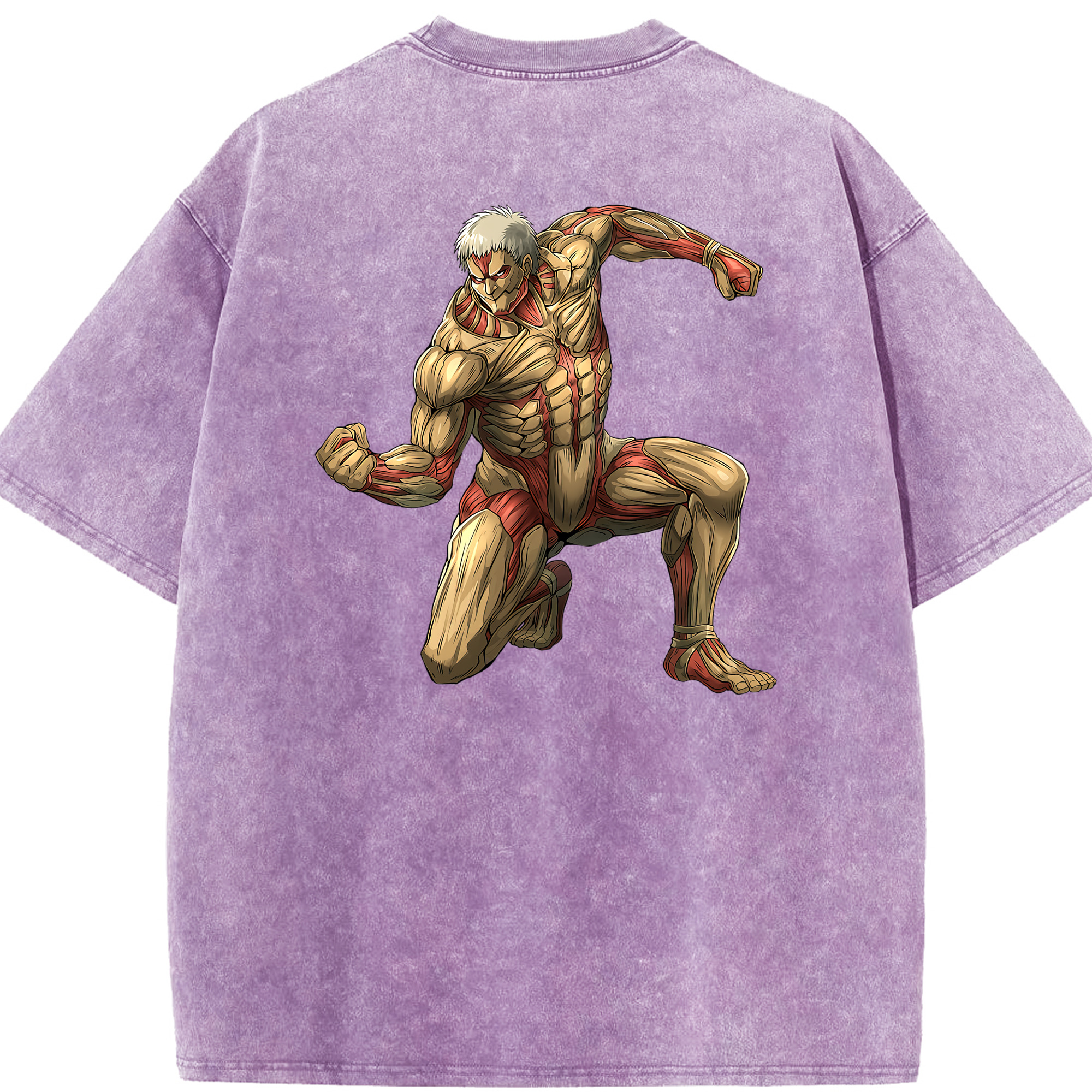（画像用） 進撃の巨人 Attack on Titan 綿100% ヴィンテージ風 半袖Tシャツ（背面プリント）