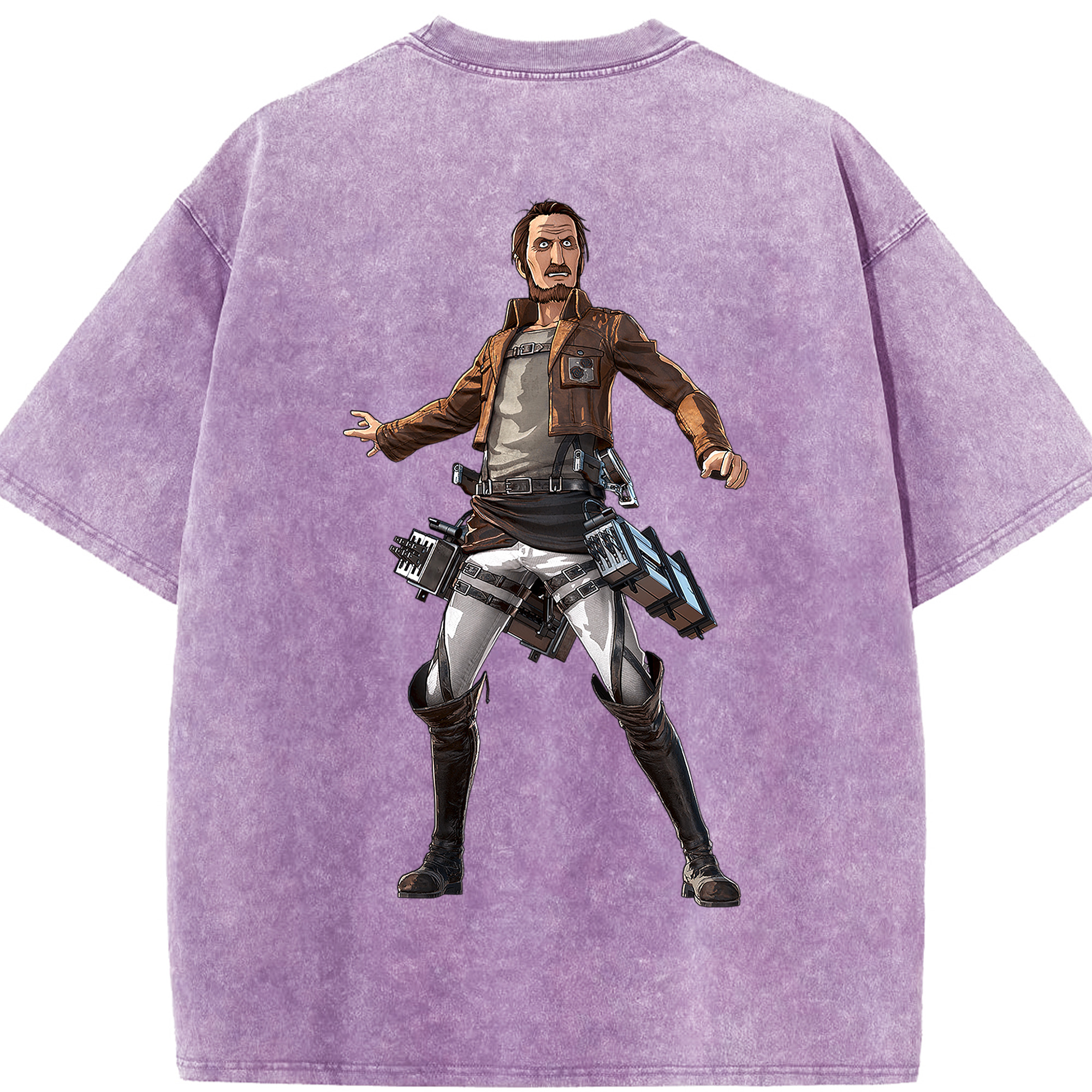 （画像用） 進撃の巨人 Attack on Titan 綿100% ヴィンテージ風 半袖Tシャツ（背面プリント）